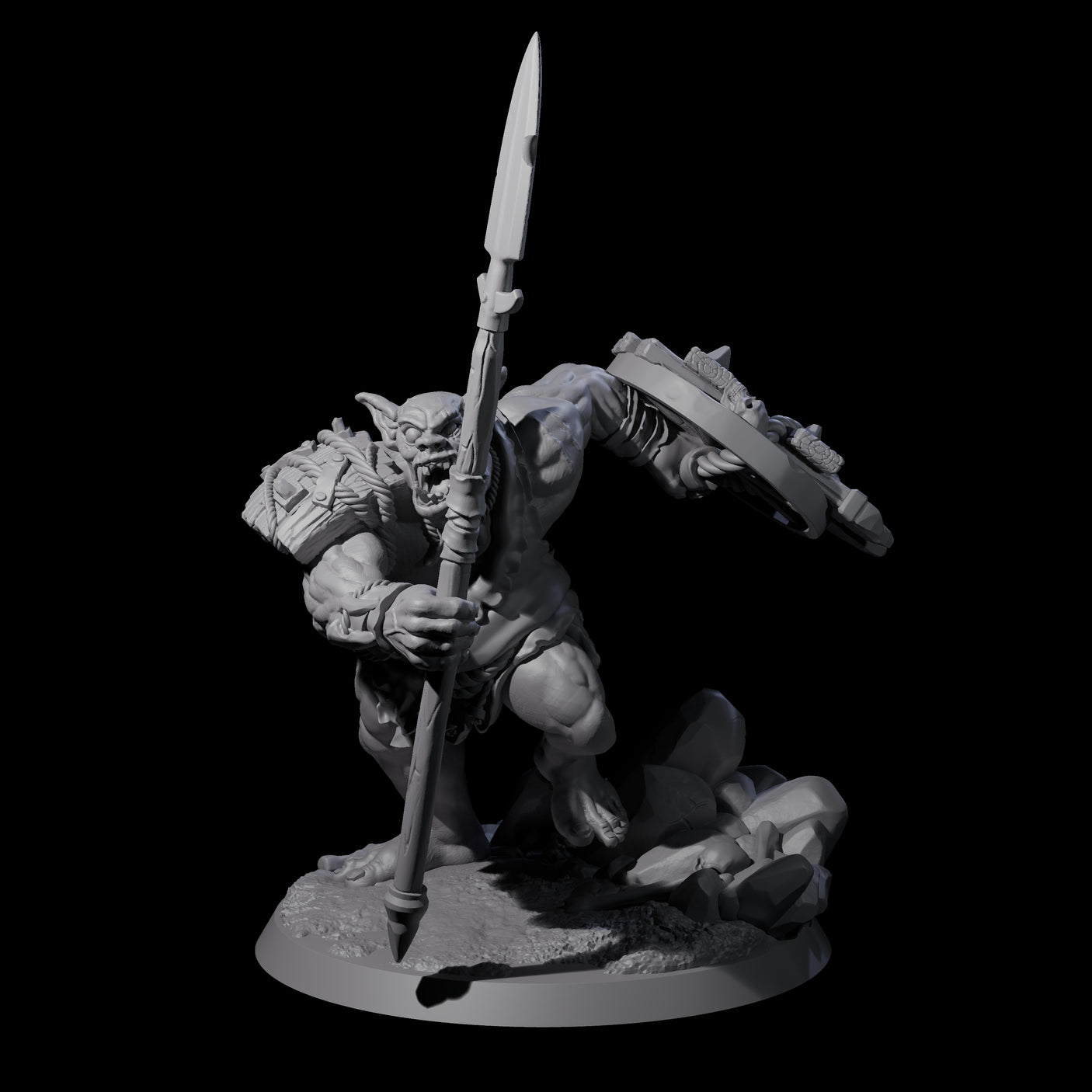 Thick Ogre C Miniature for Dungeons and Dragons, Pathfinder or other TTRPGs