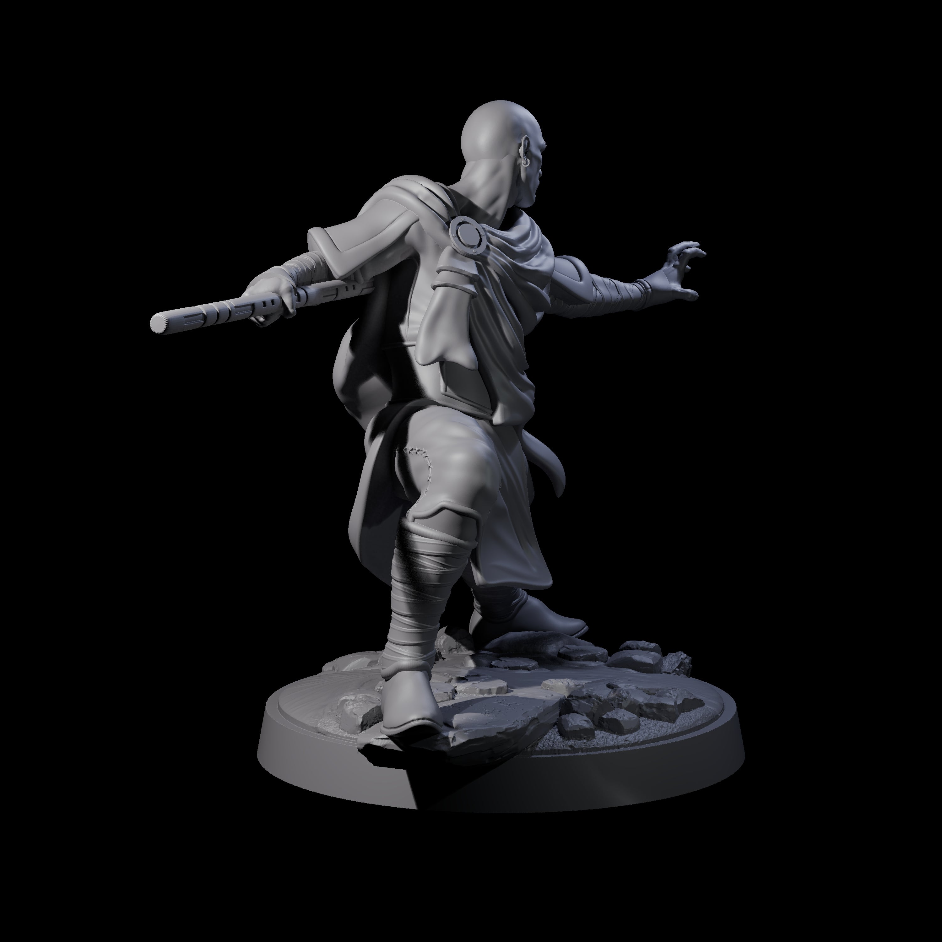 Third Eye Monk Miniature for Dungeons and Dragons, Pathfinder or other TTRPGs
