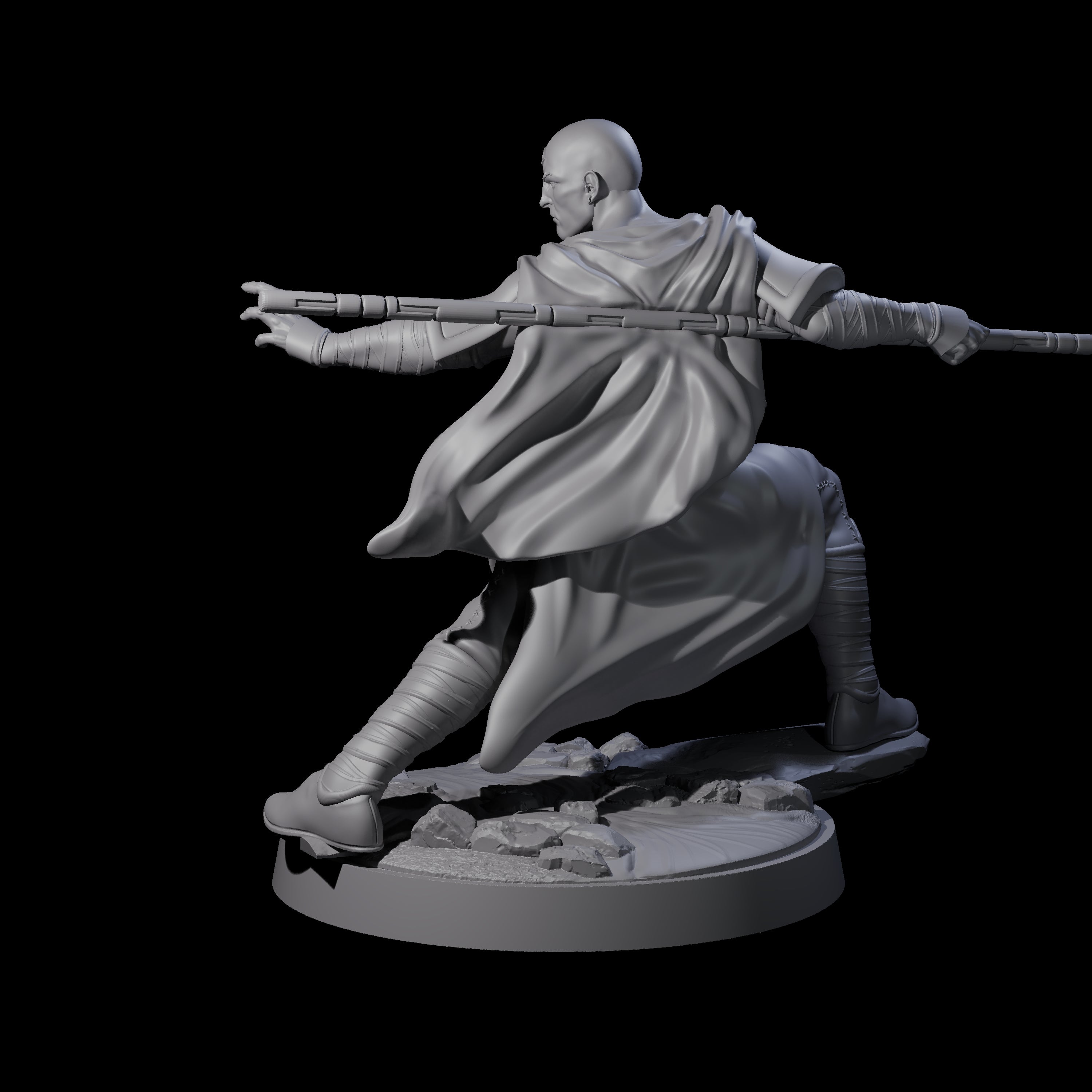 Third Eye Monk Miniature for Dungeons and Dragons, Pathfinder or other TTRPGs