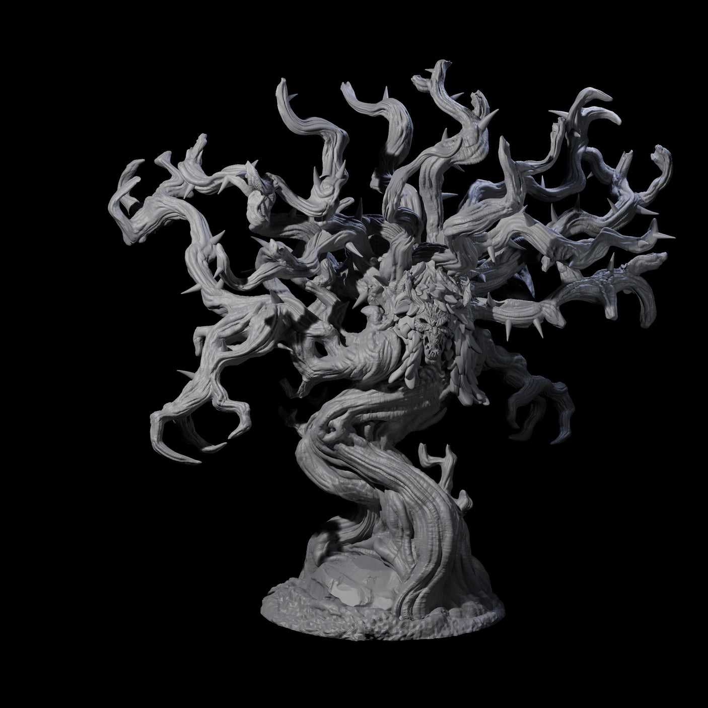 Thorny Tree Blight B Miniature for Dungeons and Dragons, Pathfinder or other TTRPGs