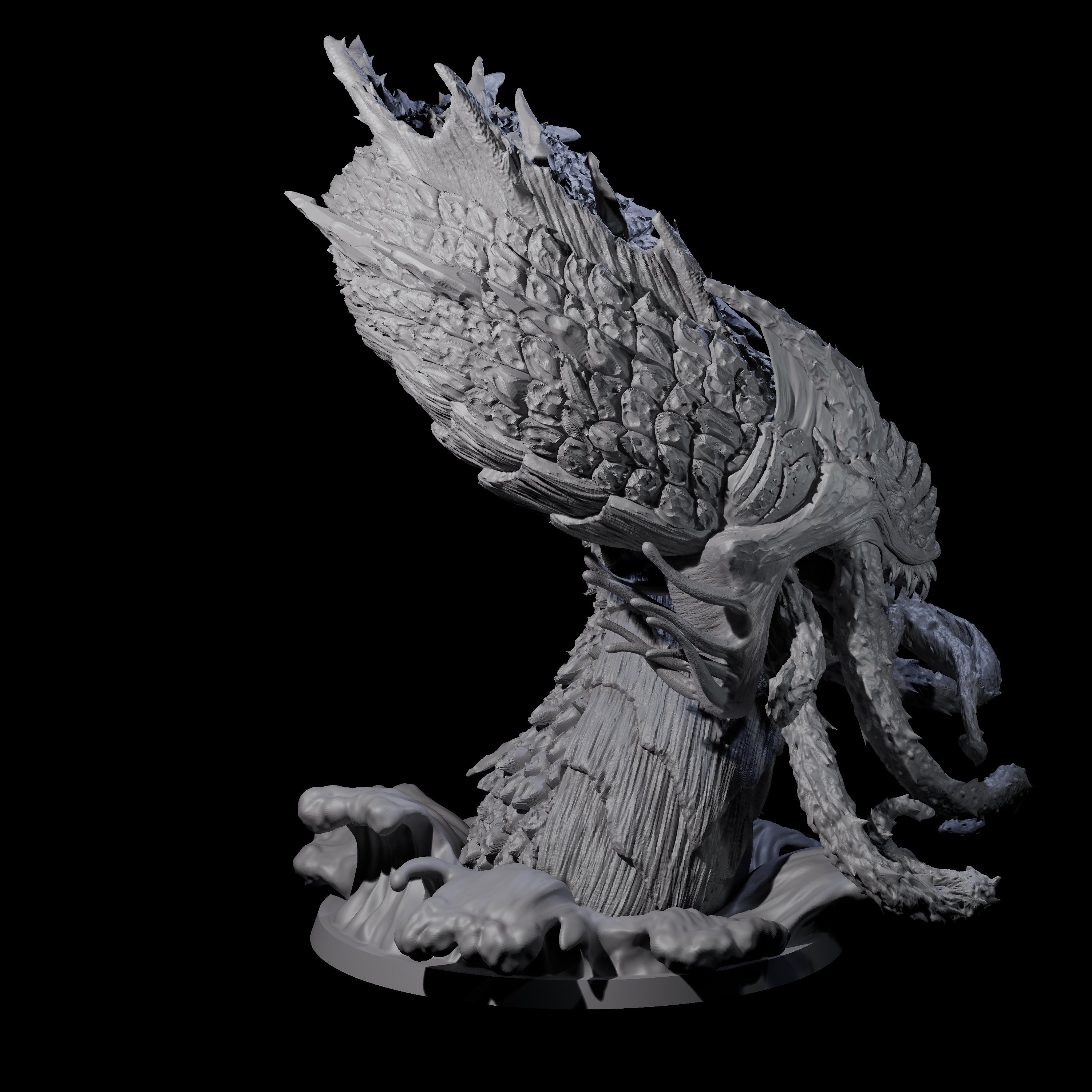 Thrashing Storm Kraken Miniature for Dungeons and Dragons, Pathfinder or other TTRPGs