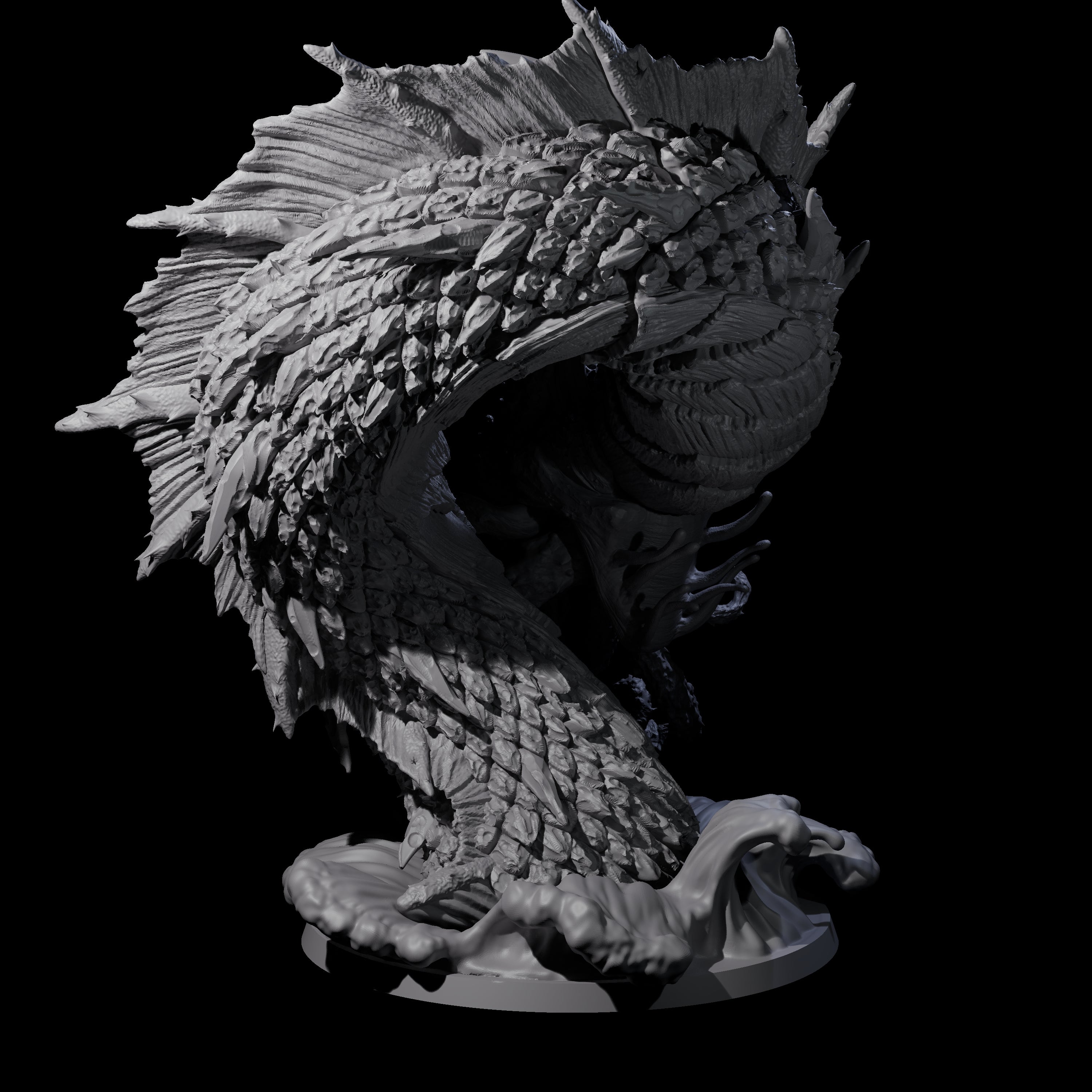 Thrashing Storm Kraken Miniature for Dungeons and Dragons, Pathfinder or other TTRPGs