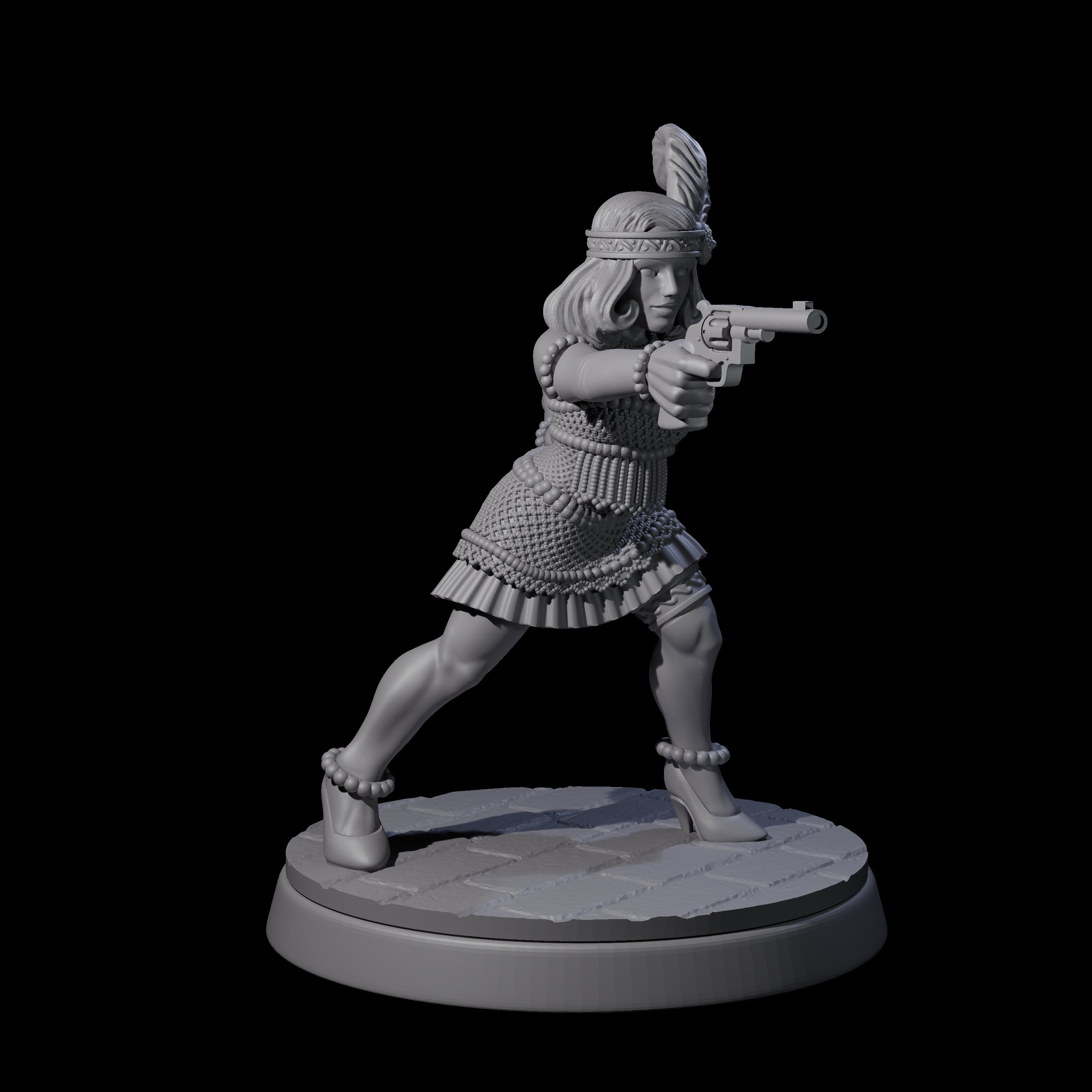 Threatening Flapper Miniature for Dungeons and Dragons, Pathfinder or other TTRPGs