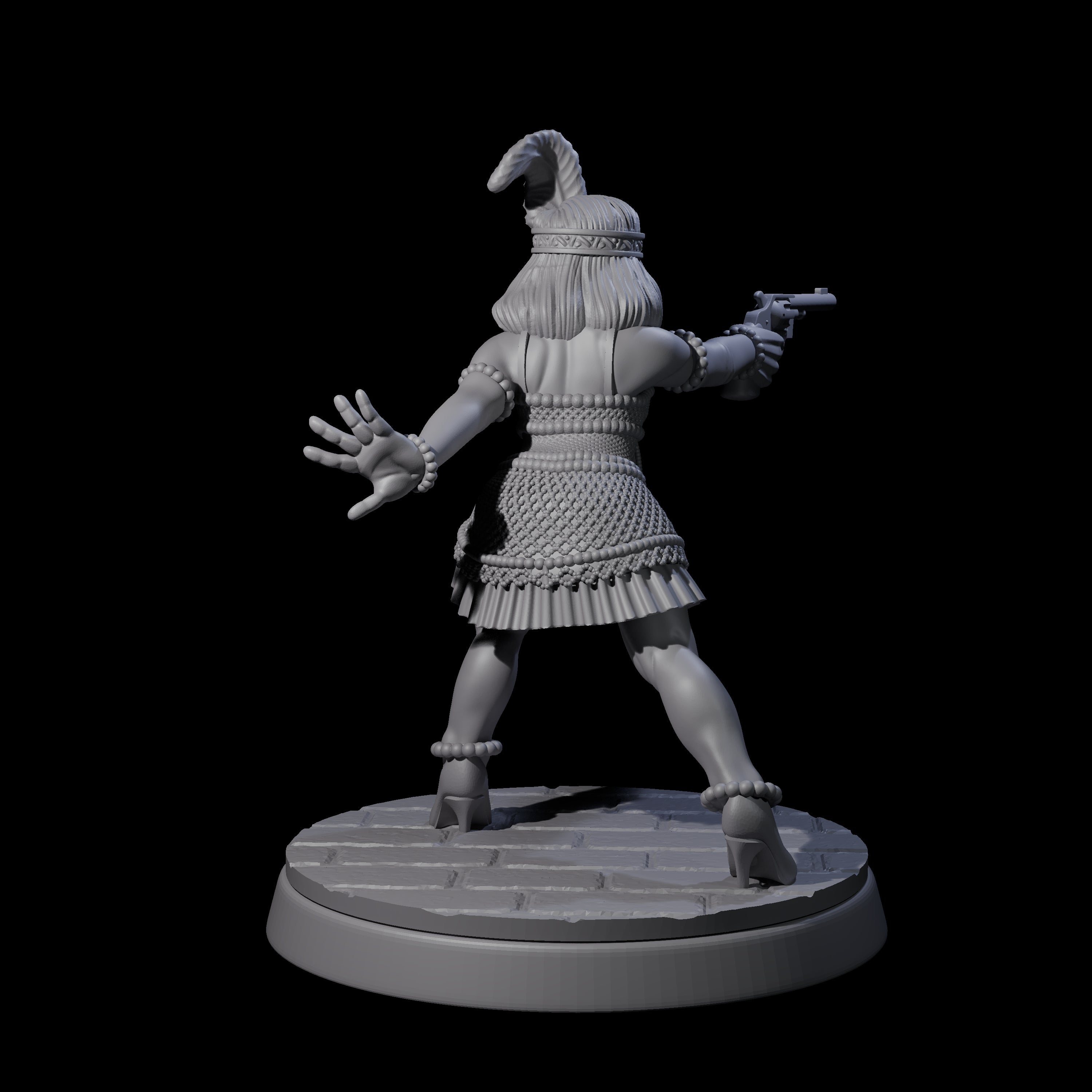 Threatening Flapper Miniature for Dungeons and Dragons, Pathfinder or other TTRPGs