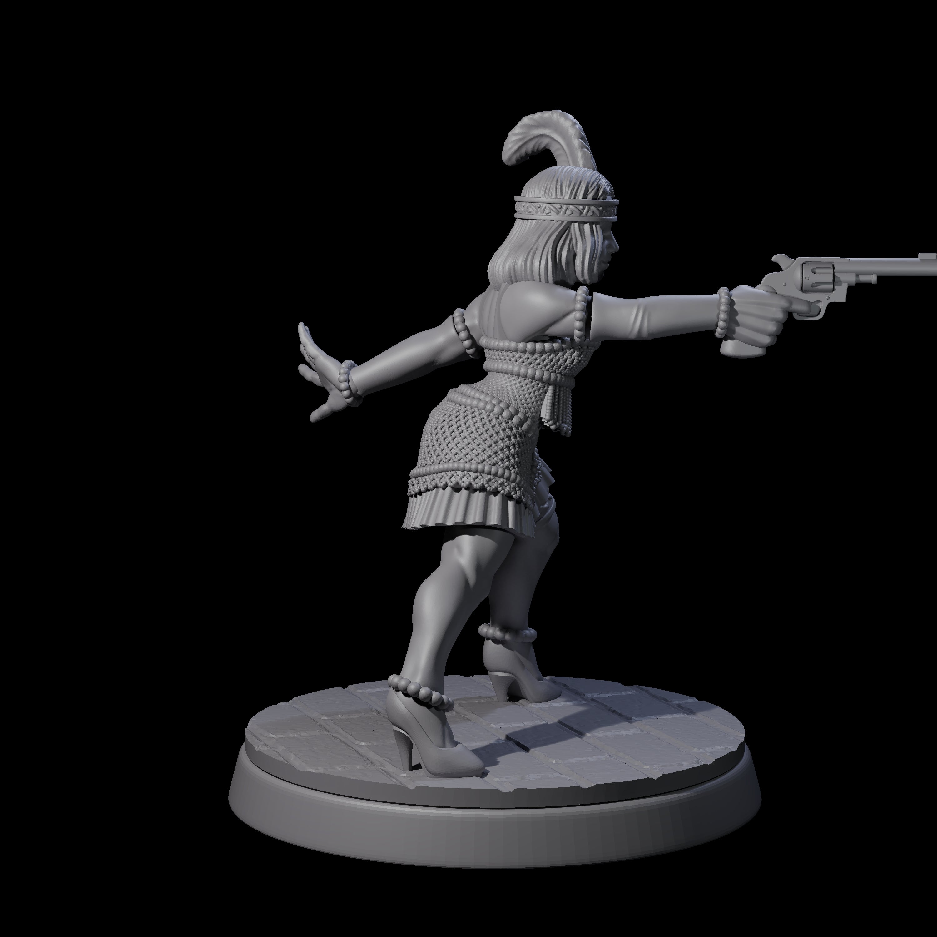 Threatening Flapper Miniature for Dungeons and Dragons, Pathfinder or other TTRPGs