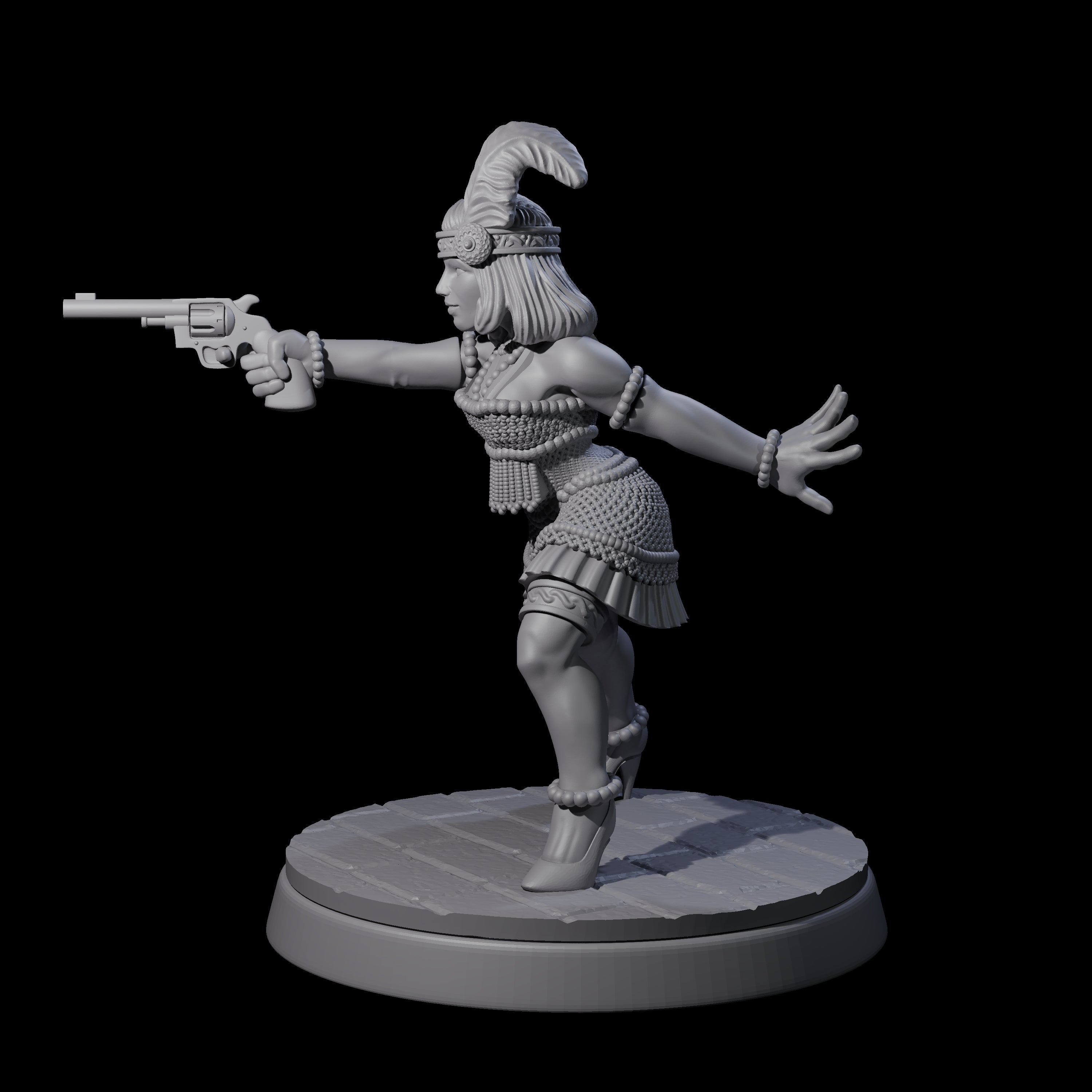 Threatening Flapper Miniature for Dungeons and Dragons, Pathfinder or other TTRPGs