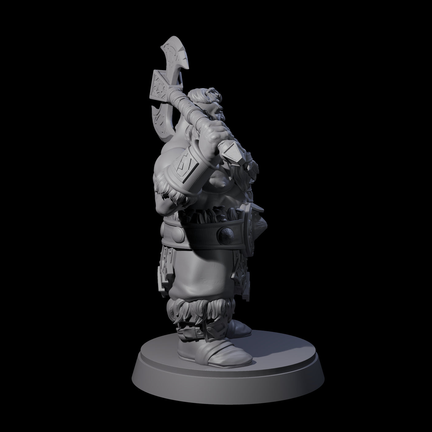 Three Advancing Dwarf Barbarians Miniature for Dungeons and Dragons, Pathfinder or other TTRPGs