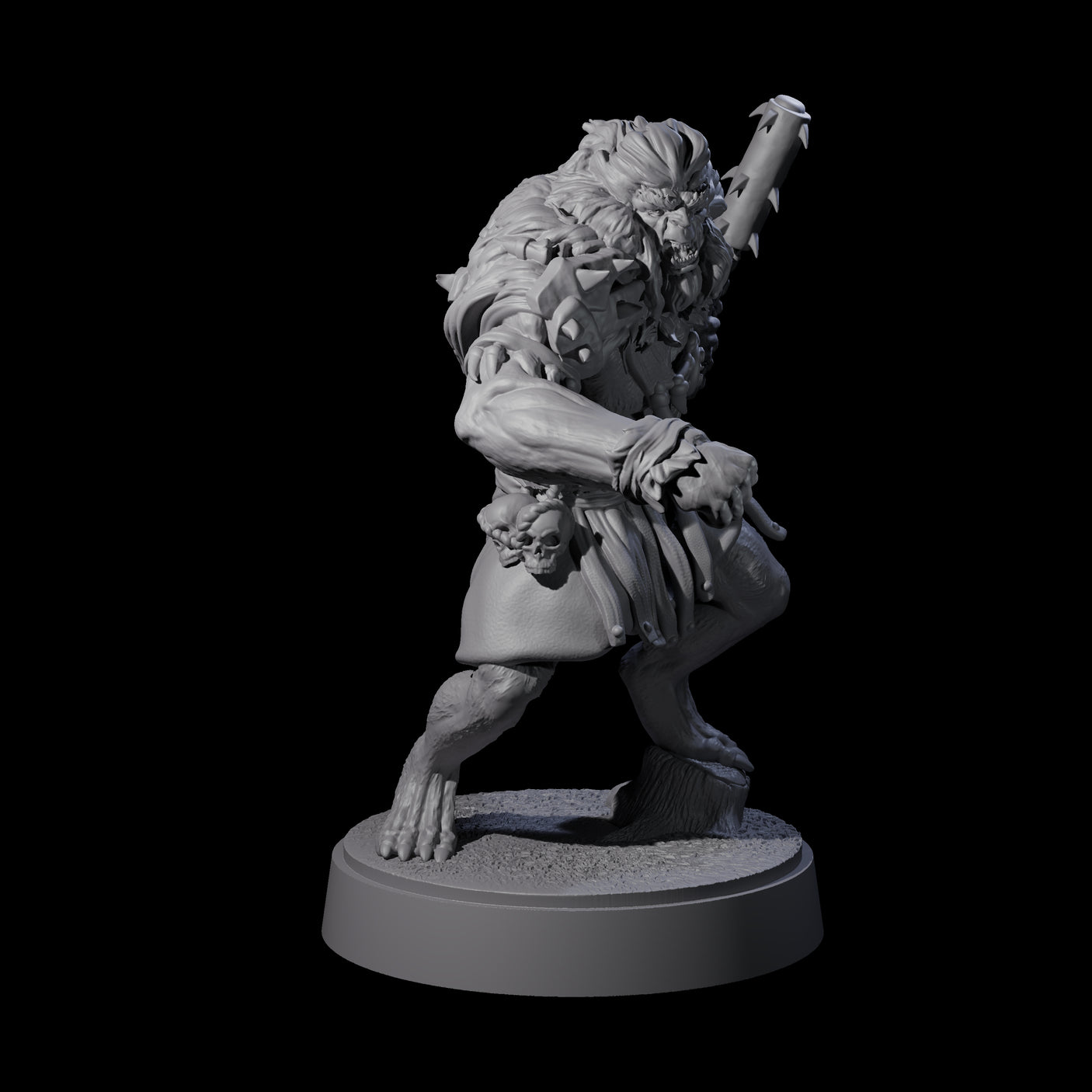 Three Ape-like Bugbears Miniature for Dungeons and Dragons, Pathfinder or other TTRPGs