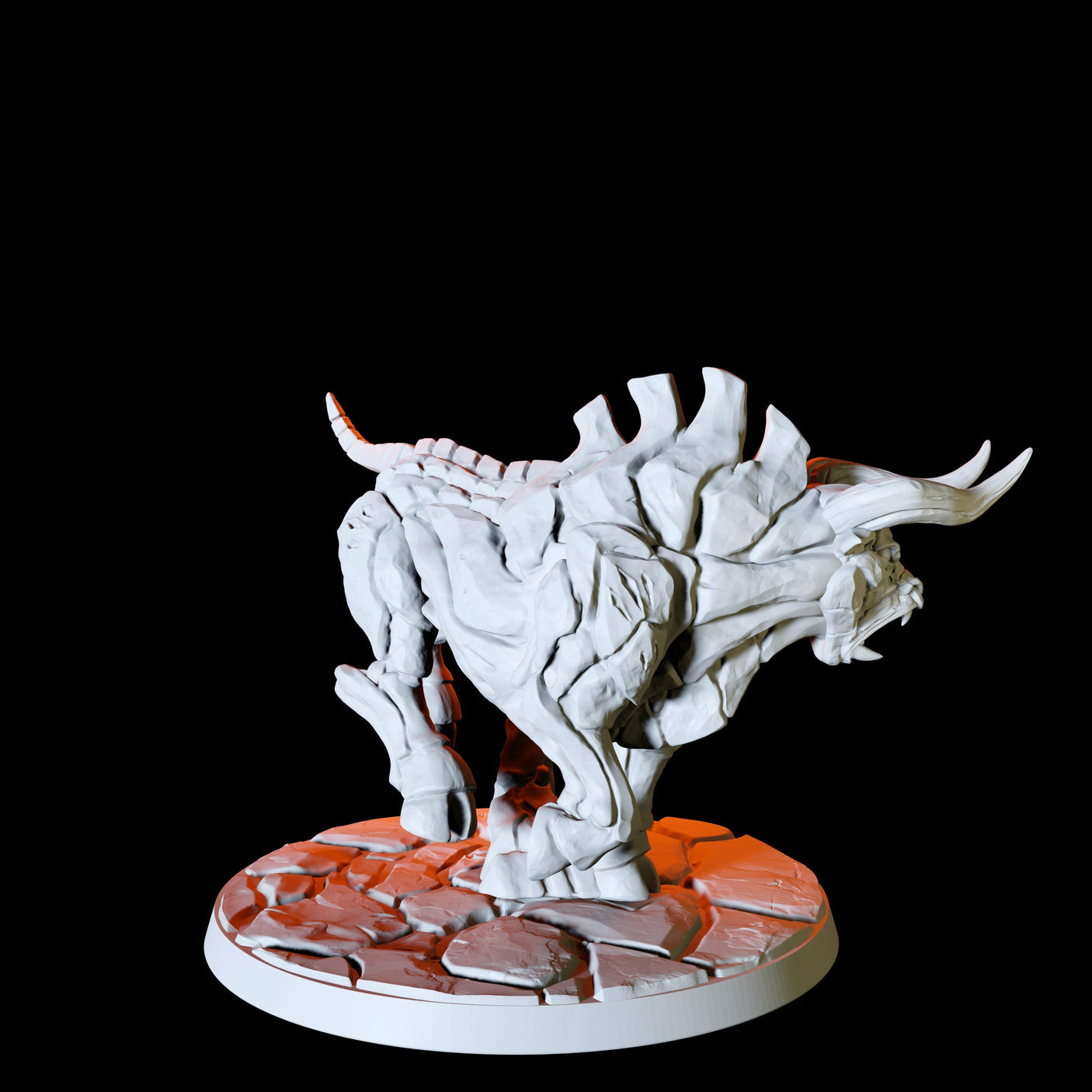 Three Armoured Bulls Miniature for Dungeons and Dragons, Pathfinder or other TTRPGs