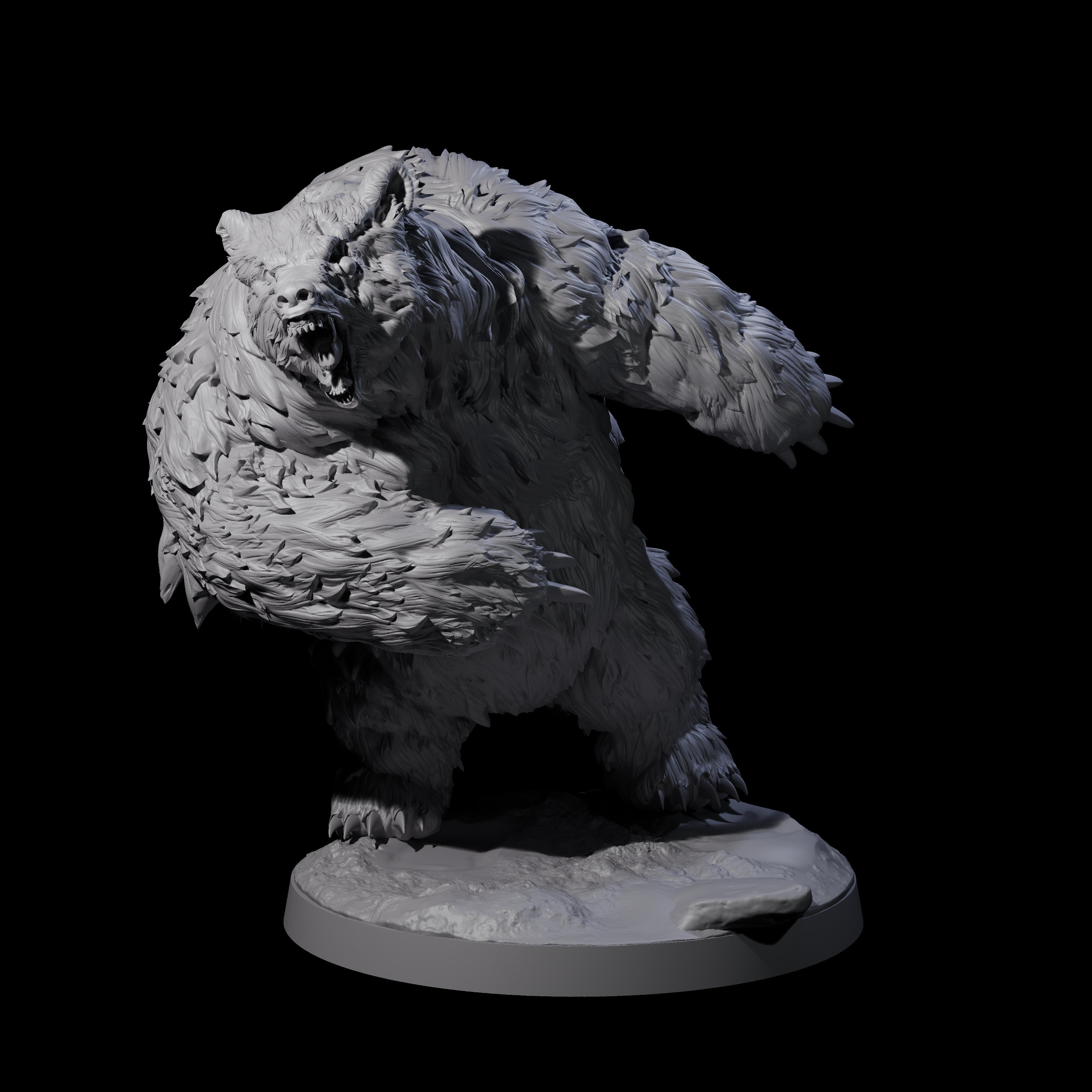 Three Battle Hardened Dire Bears Miniature for Dungeons and Dragons, Pathfinder or other TTRPGs