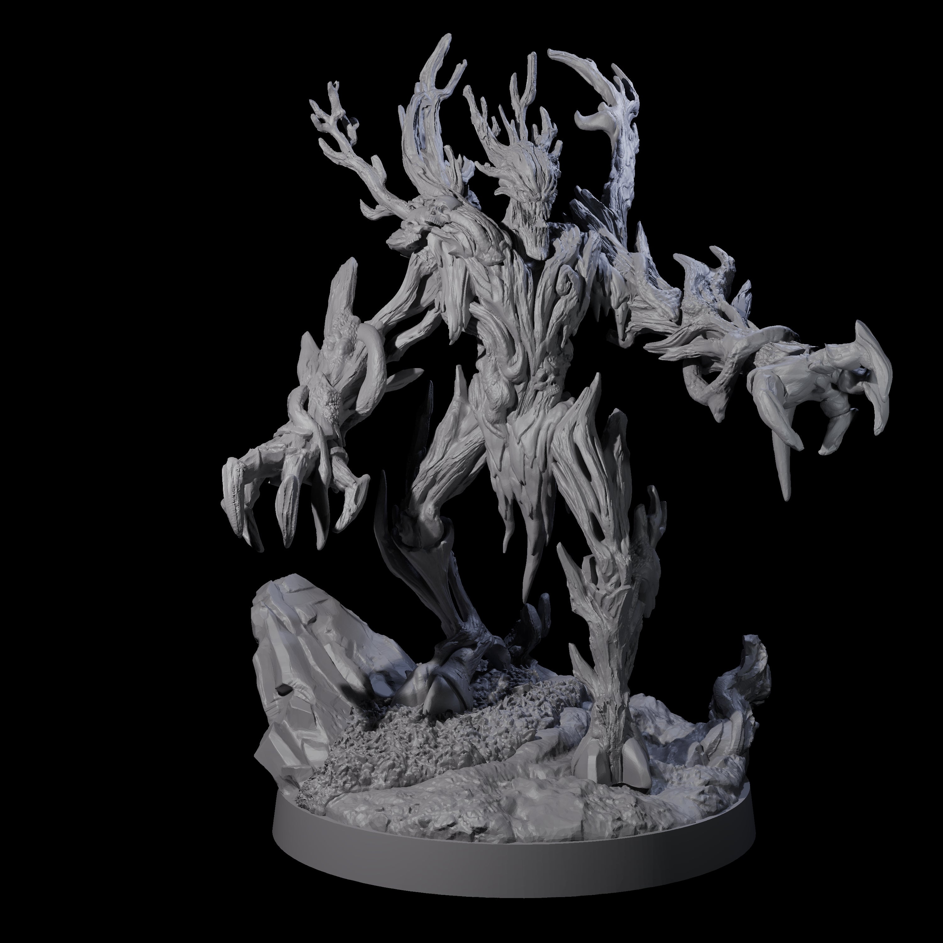 Three Blighted Treant Stalkers Miniature for Dungeons and Dragons, Pathfinder or other TTRPGs