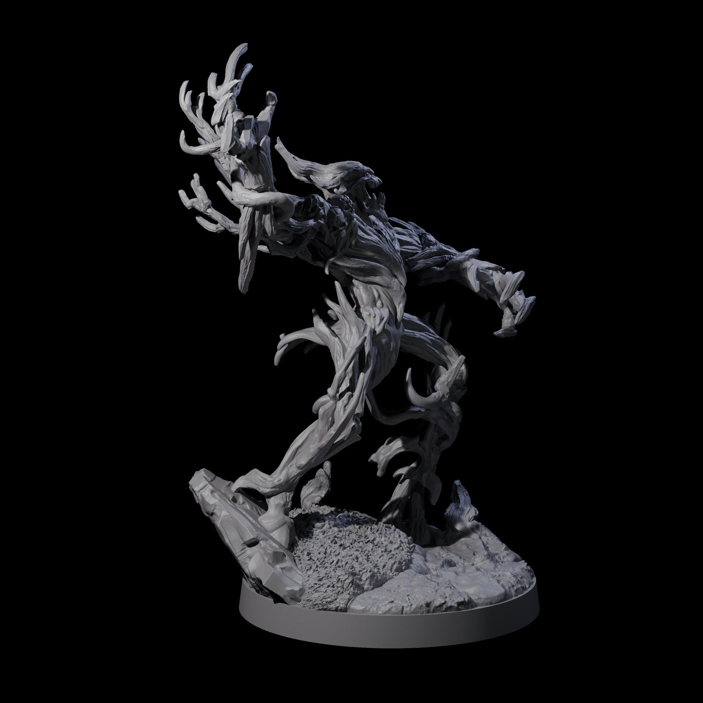 Three Blighted Treant Stalkers Miniature for Dungeons and Dragons, Pathfinder or other TTRPGs