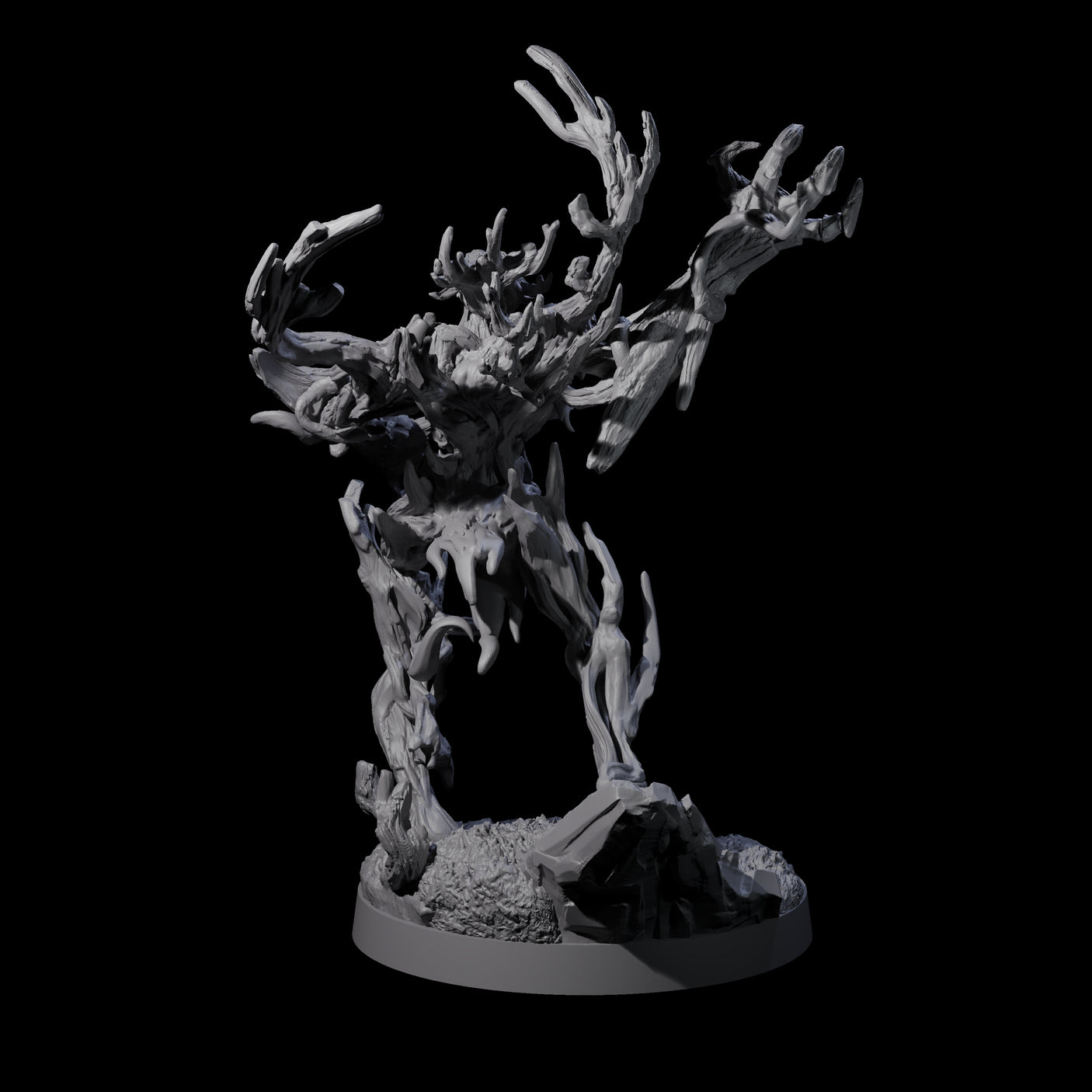 Three Blighted Treant Stalkers Miniature for Dungeons and Dragons, Pathfinder or other TTRPGs