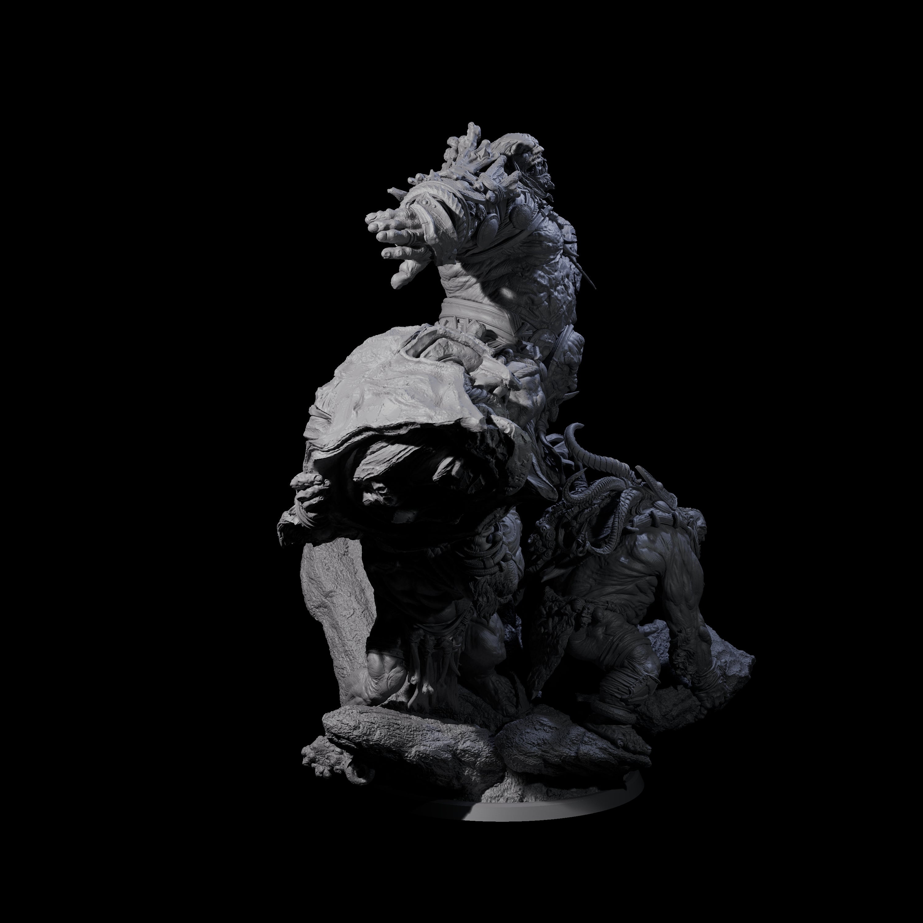 Three Boulder Tossing Giants Miniature for Dungeons and Dragons, Pathfinder or other TTRPGs