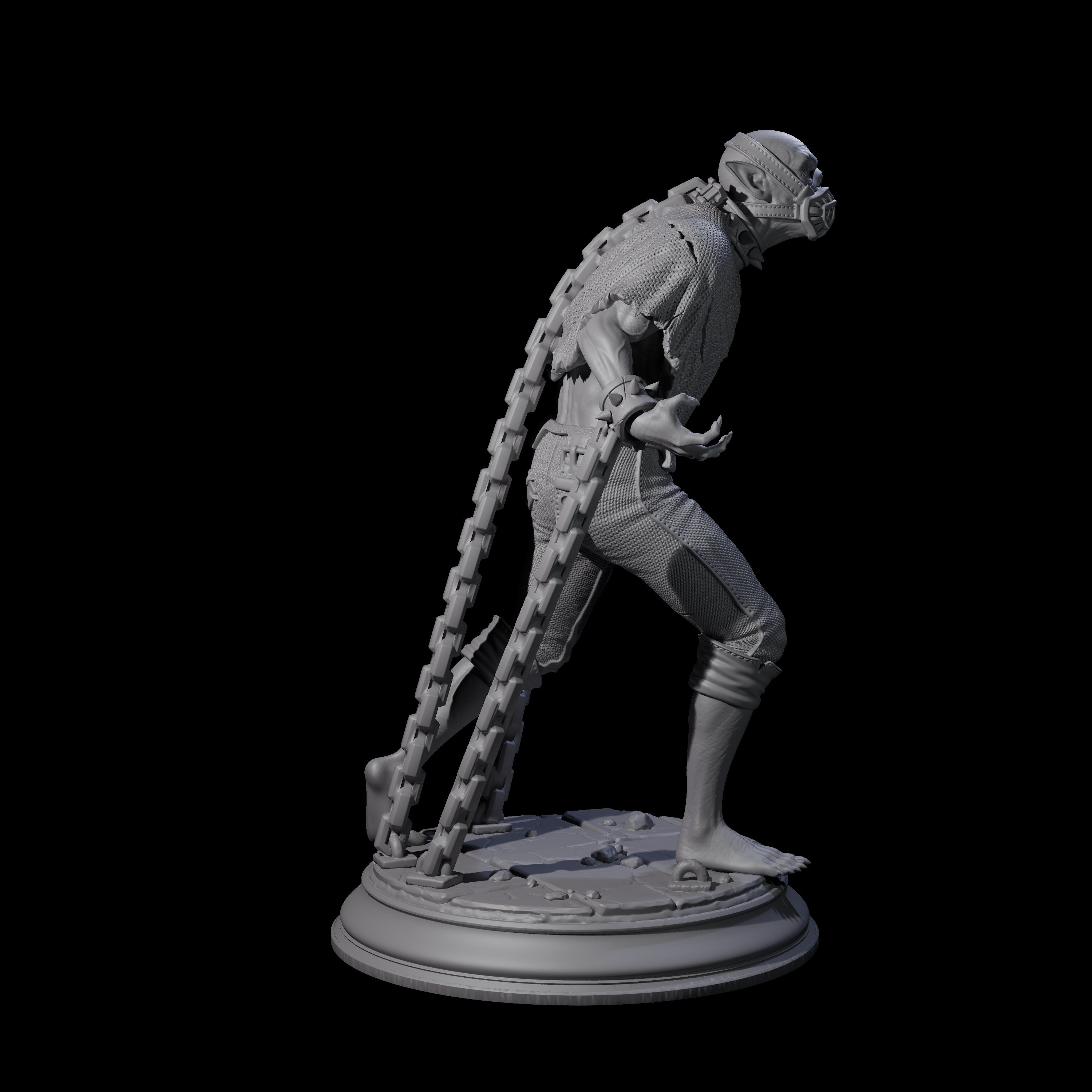 Three Chained Vampire Thralls Miniature for Dungeons and Dragons, Pathfinder or other TTRPGs