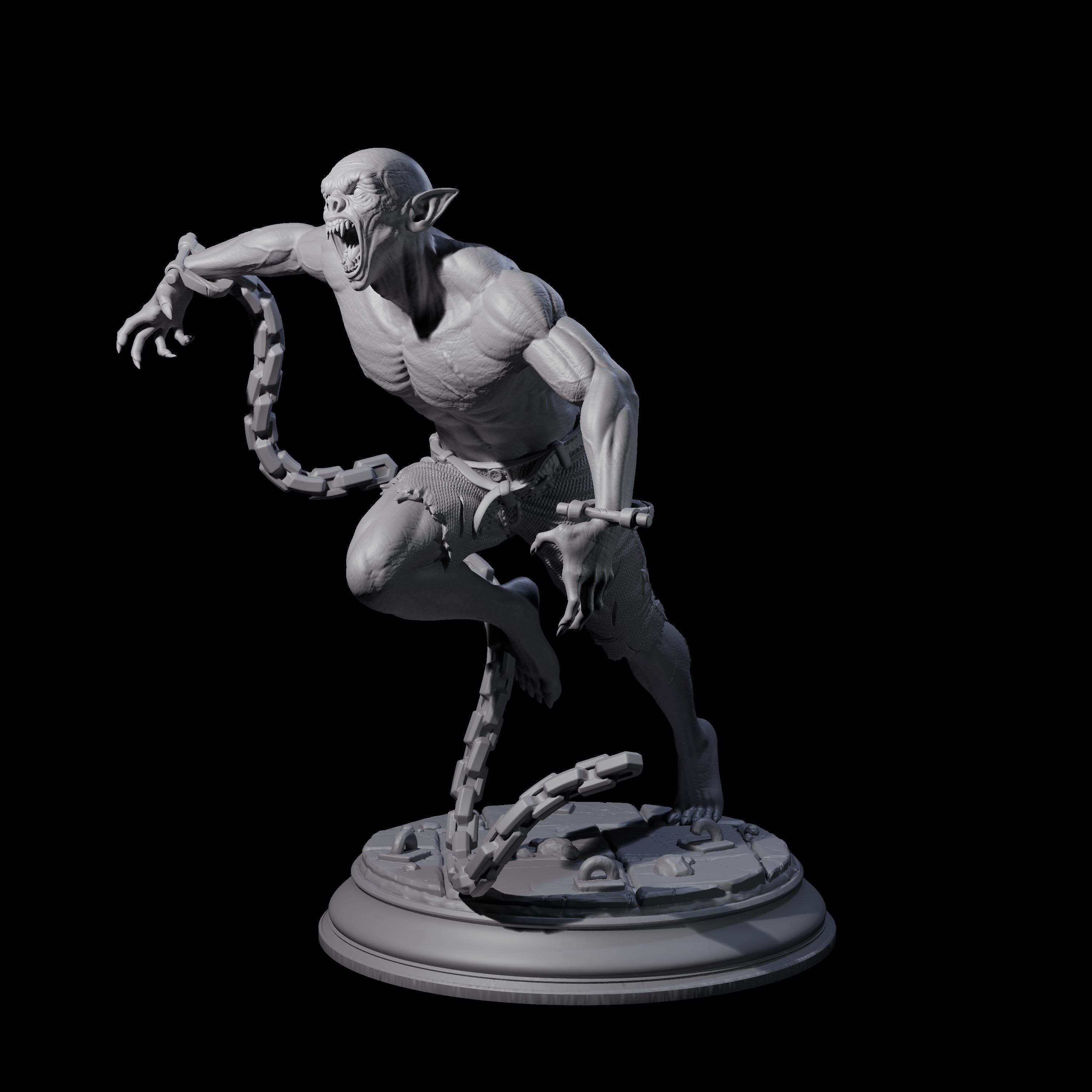 Three Chained Vampire Thralls Miniature for Dungeons and Dragons, Pathfinder or other TTRPGs