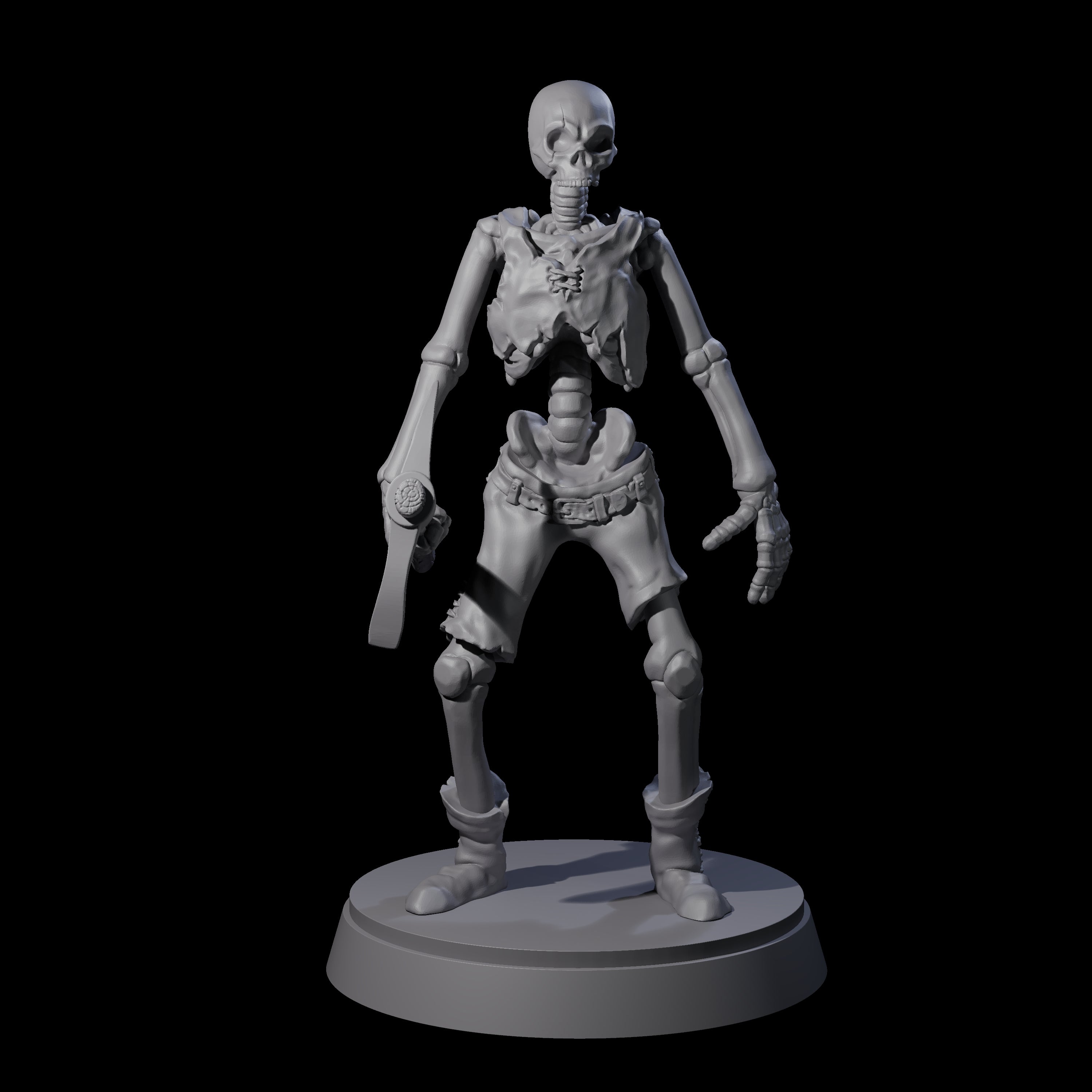 Three Civilian Skeletons Miniature for Dungeons and Dragons, Pathfinder or other TTRPGs