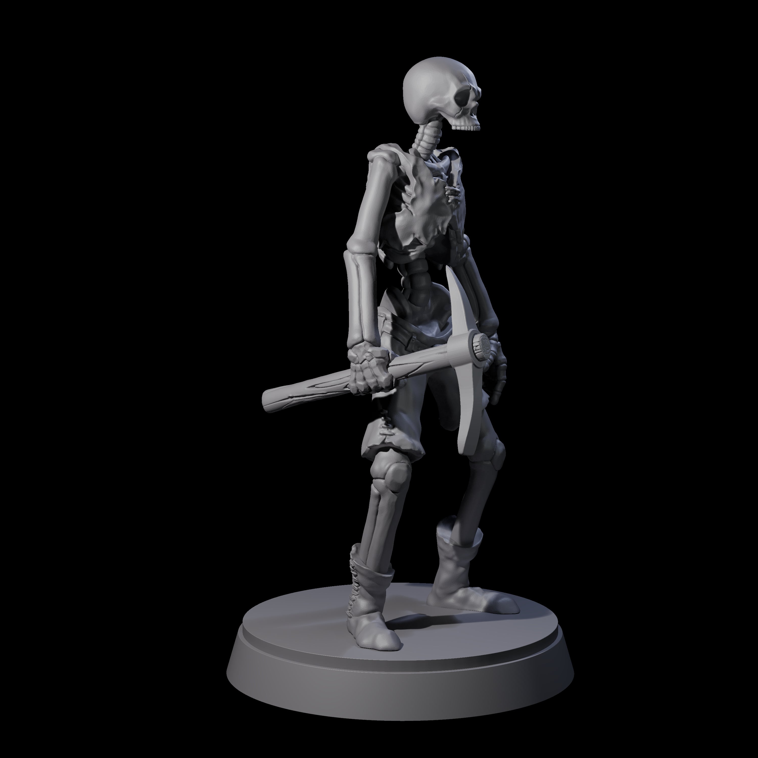 Three Civilian Skeletons Miniature for Dungeons and Dragons, Pathfinder or other TTRPGs