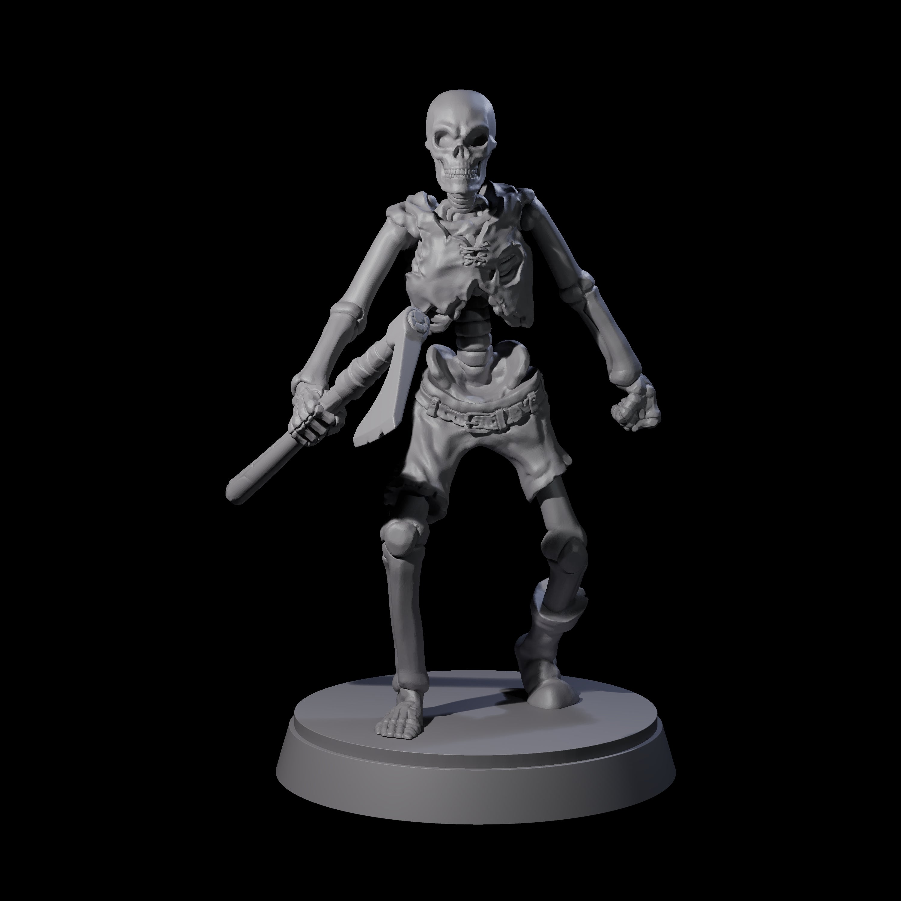Three Civilian Skeletons Miniature for Dungeons and Dragons, Pathfinder or other TTRPGs