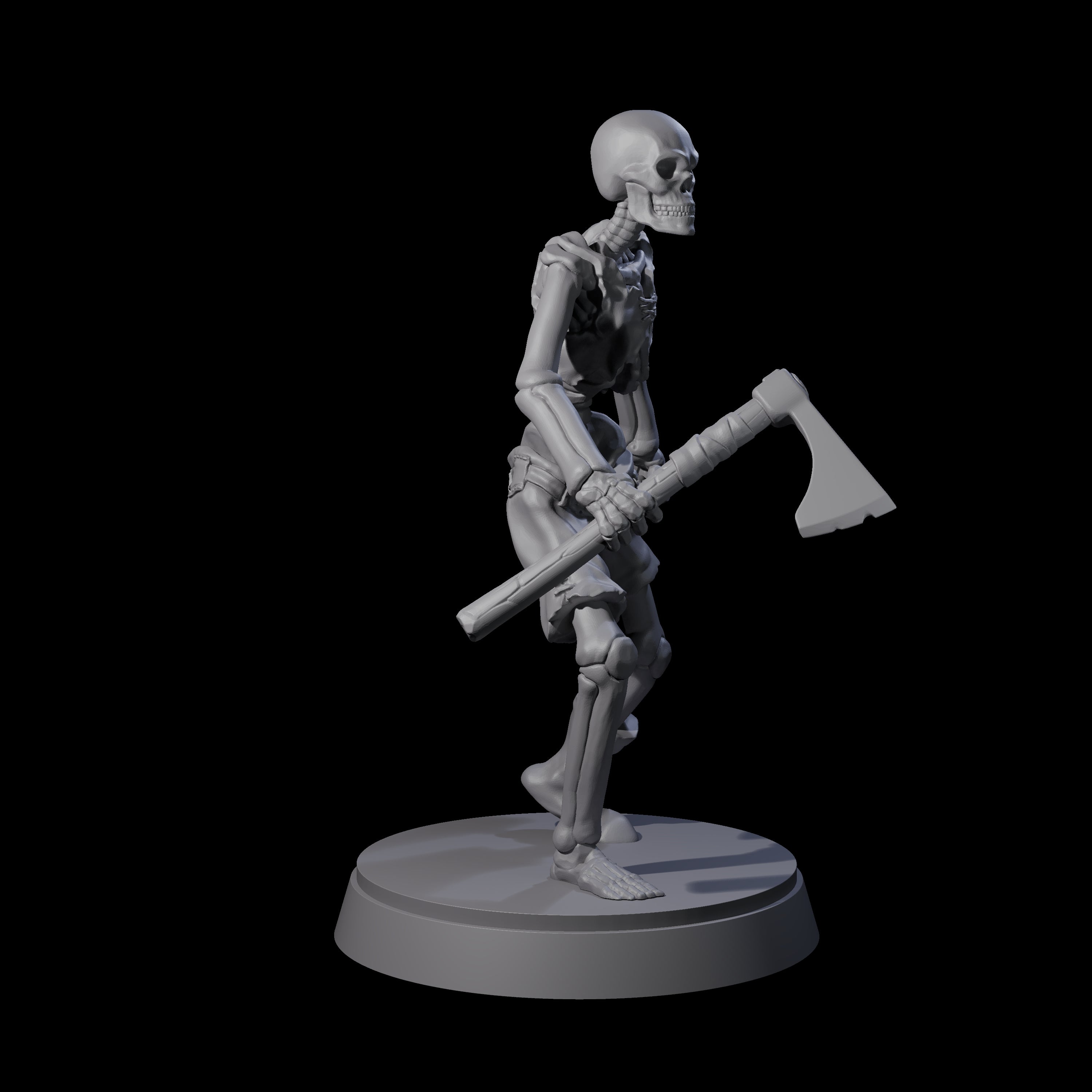 Three Civilian Skeletons Miniature for Dungeons and Dragons, Pathfinder or other TTRPGs