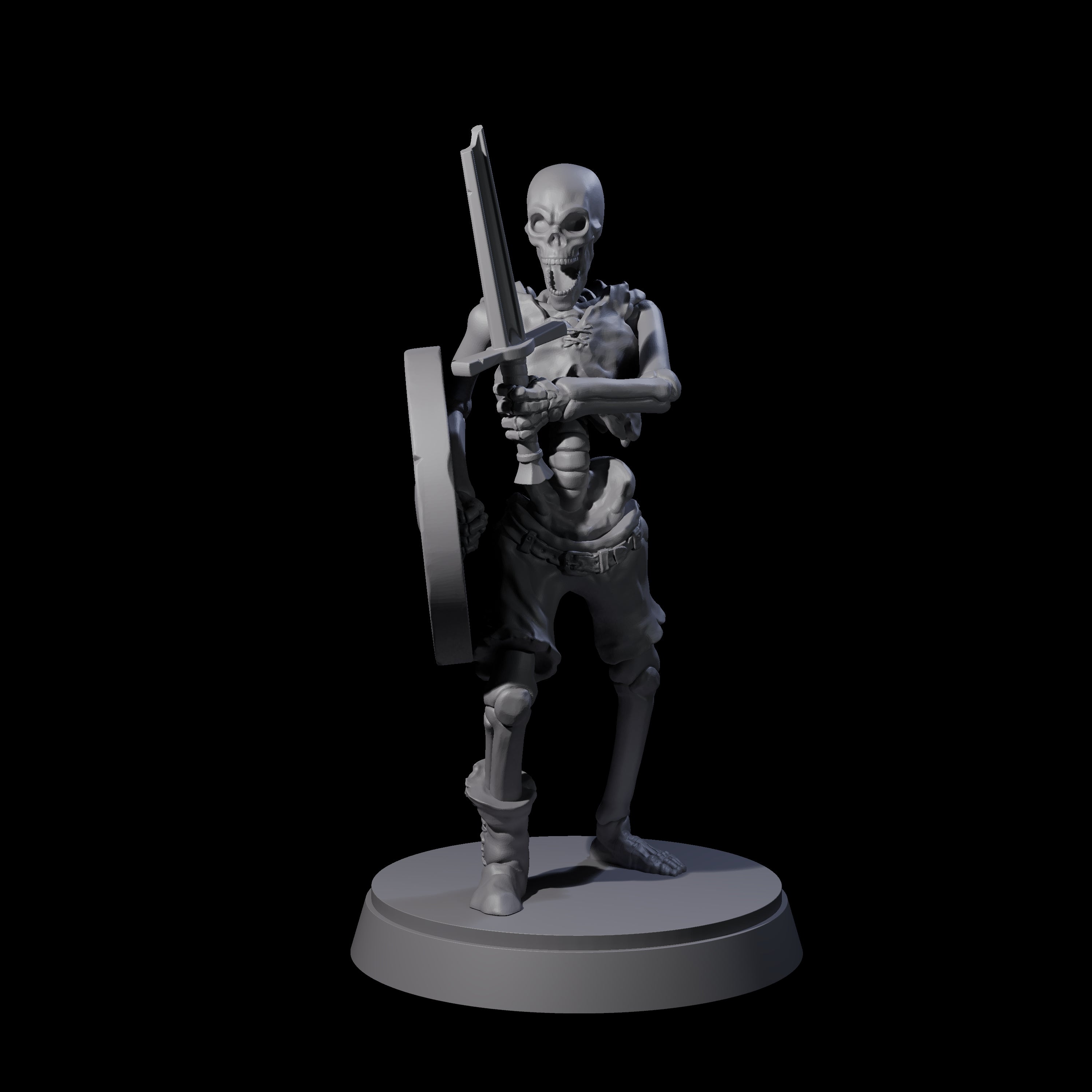 Three Civilian Skeletons Miniature for Dungeons and Dragons, Pathfinder or other TTRPGs