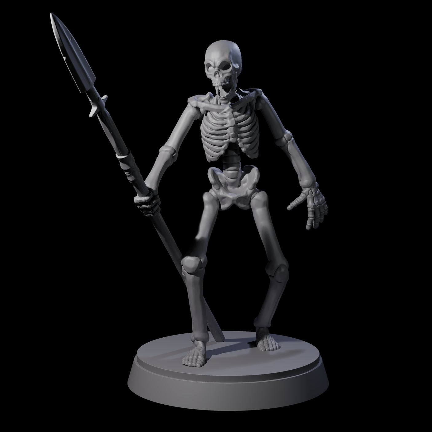 Three Clattering Classic Skeletons Miniature for Dungeons and Dragons, Pathfinder or other TTRPGs