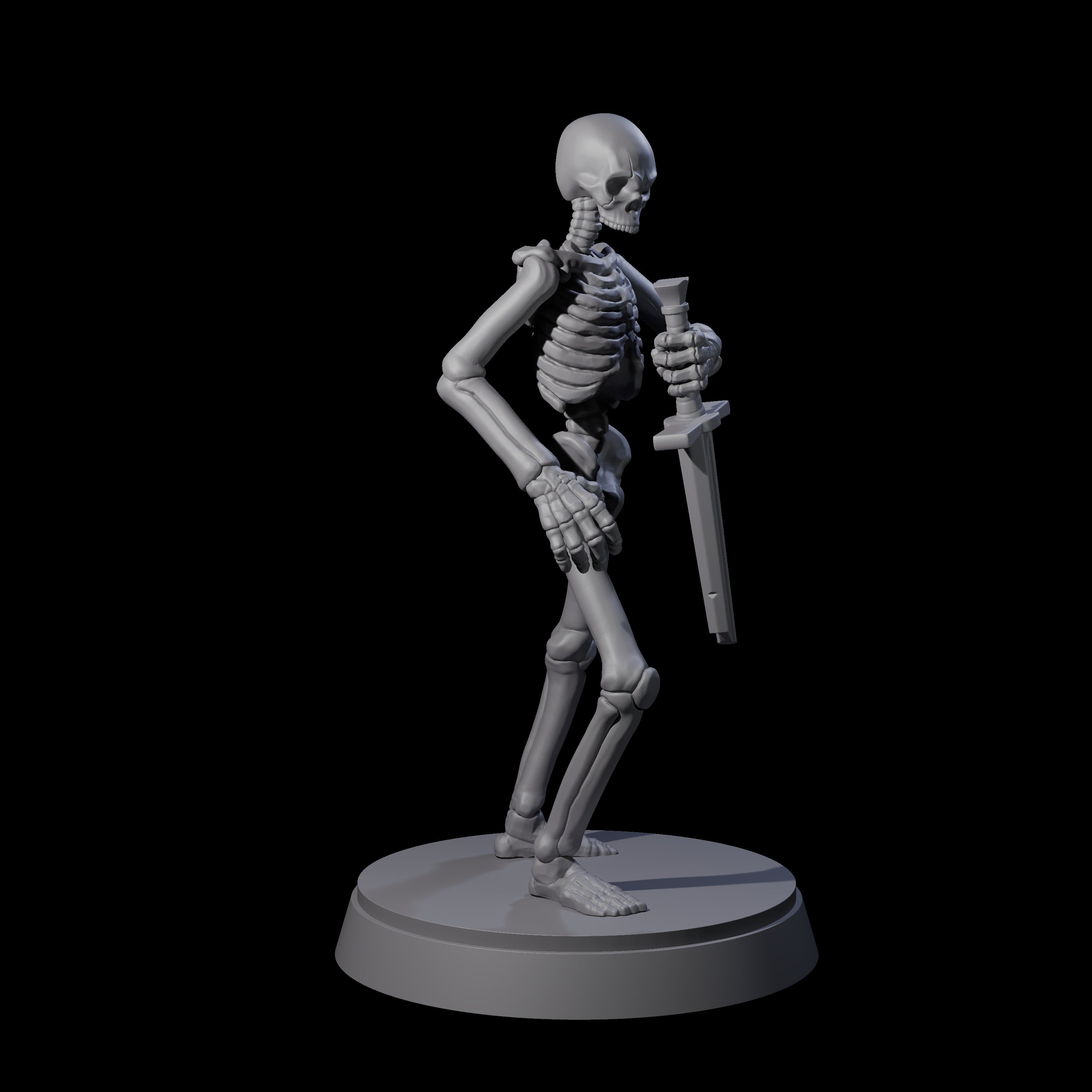 Three Clattering Classic Skeletons Miniature for Dungeons and Dragons, Pathfinder or other TTRPGs