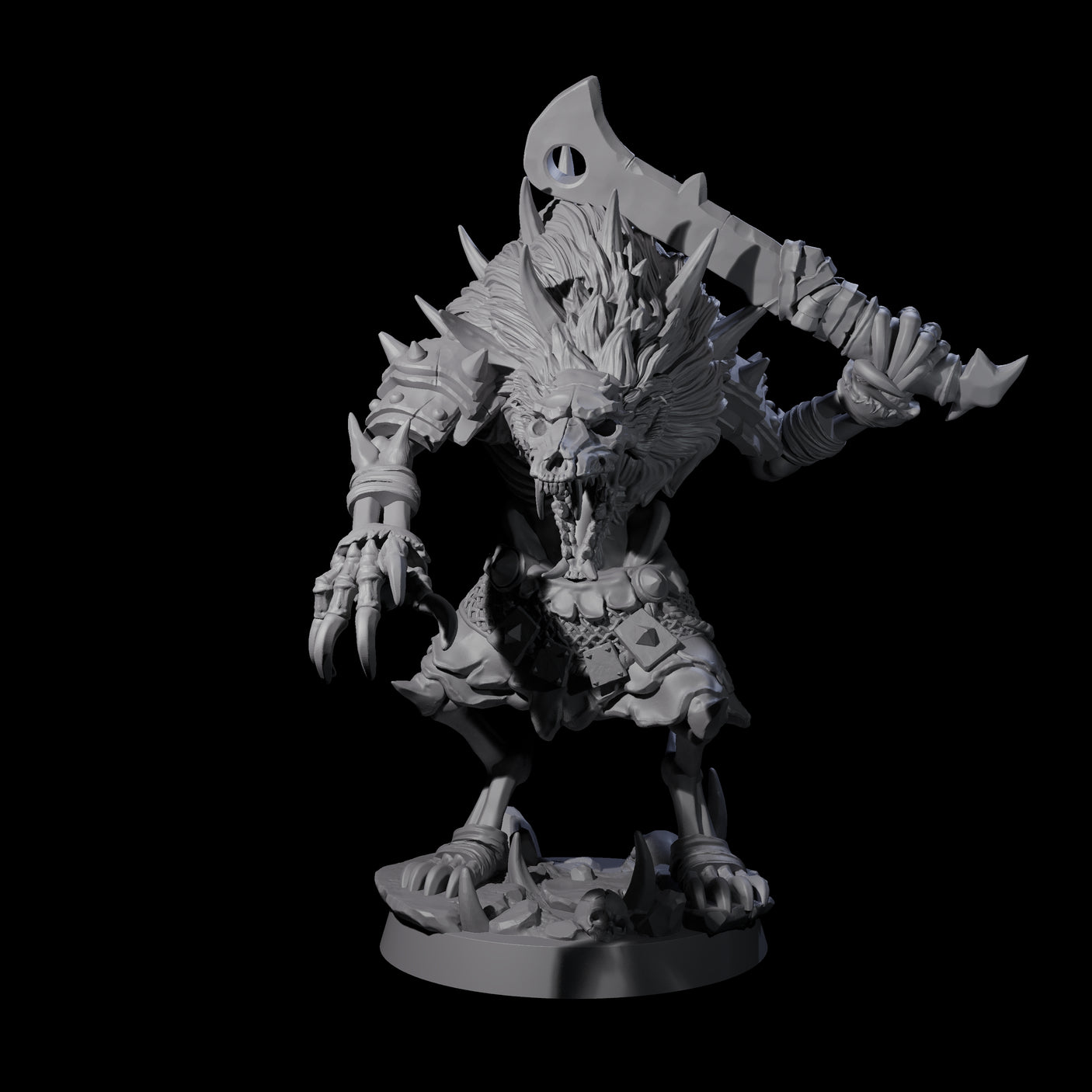 Three Creaking Gnoll Witherlings Miniature for Dungeons and Dragons, Pathfinder or other TTRPGs