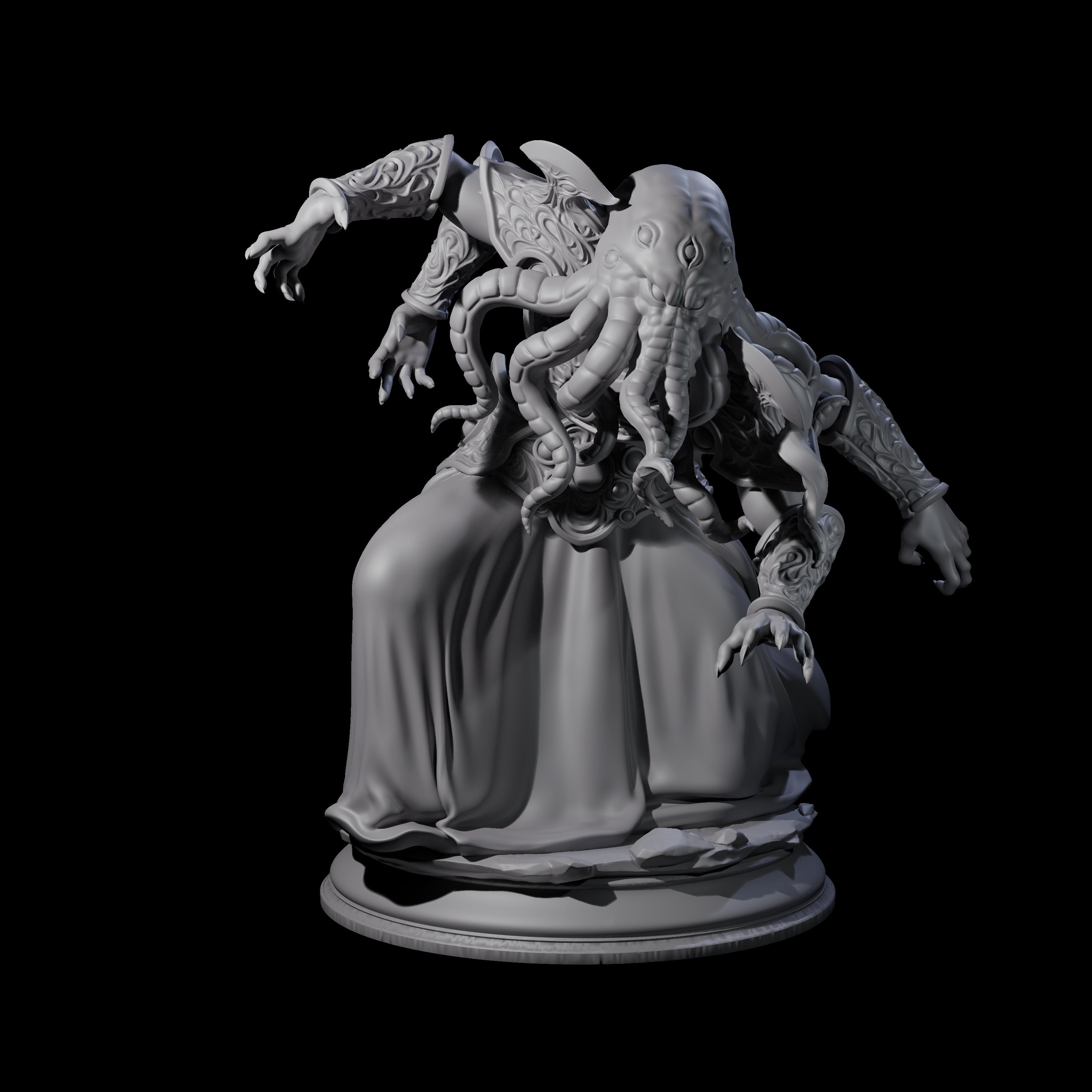 Three Cunning Mind Flayers Miniature for Dungeons and Dragons, Pathfinder or other TTRPGs