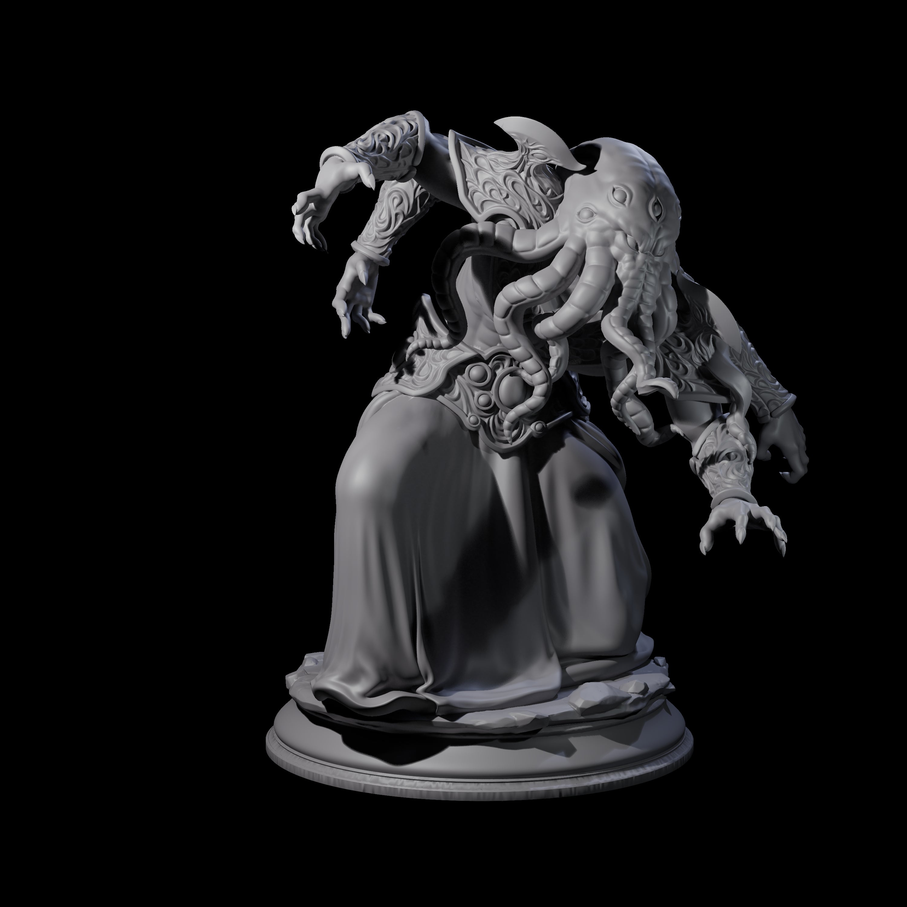 Three Cunning Mind Flayers Miniature for Dungeons and Dragons, Pathfinder or other TTRPGs