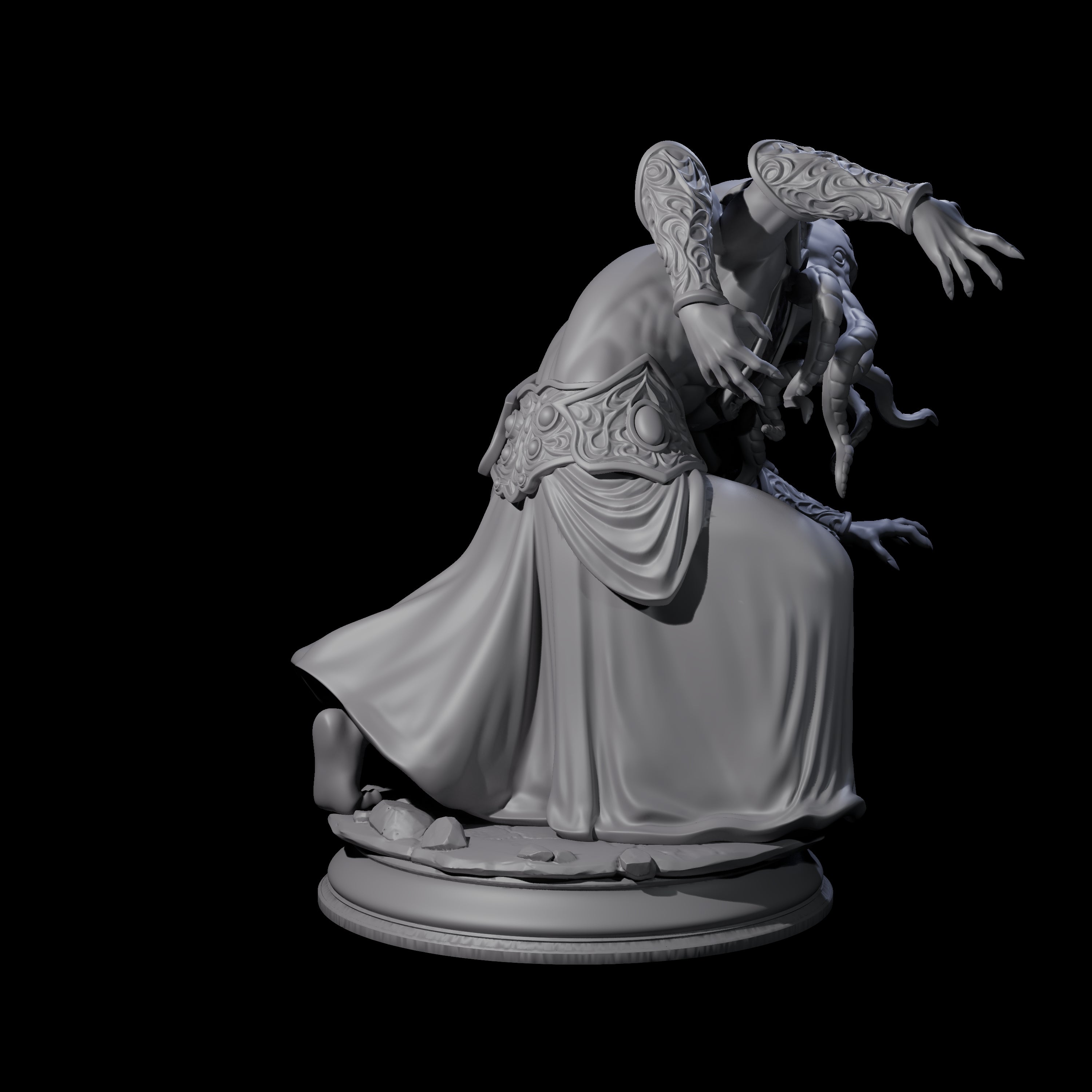 Three Cunning Mind Flayers Miniature for Dungeons and Dragons, Pathfinder or other TTRPGs