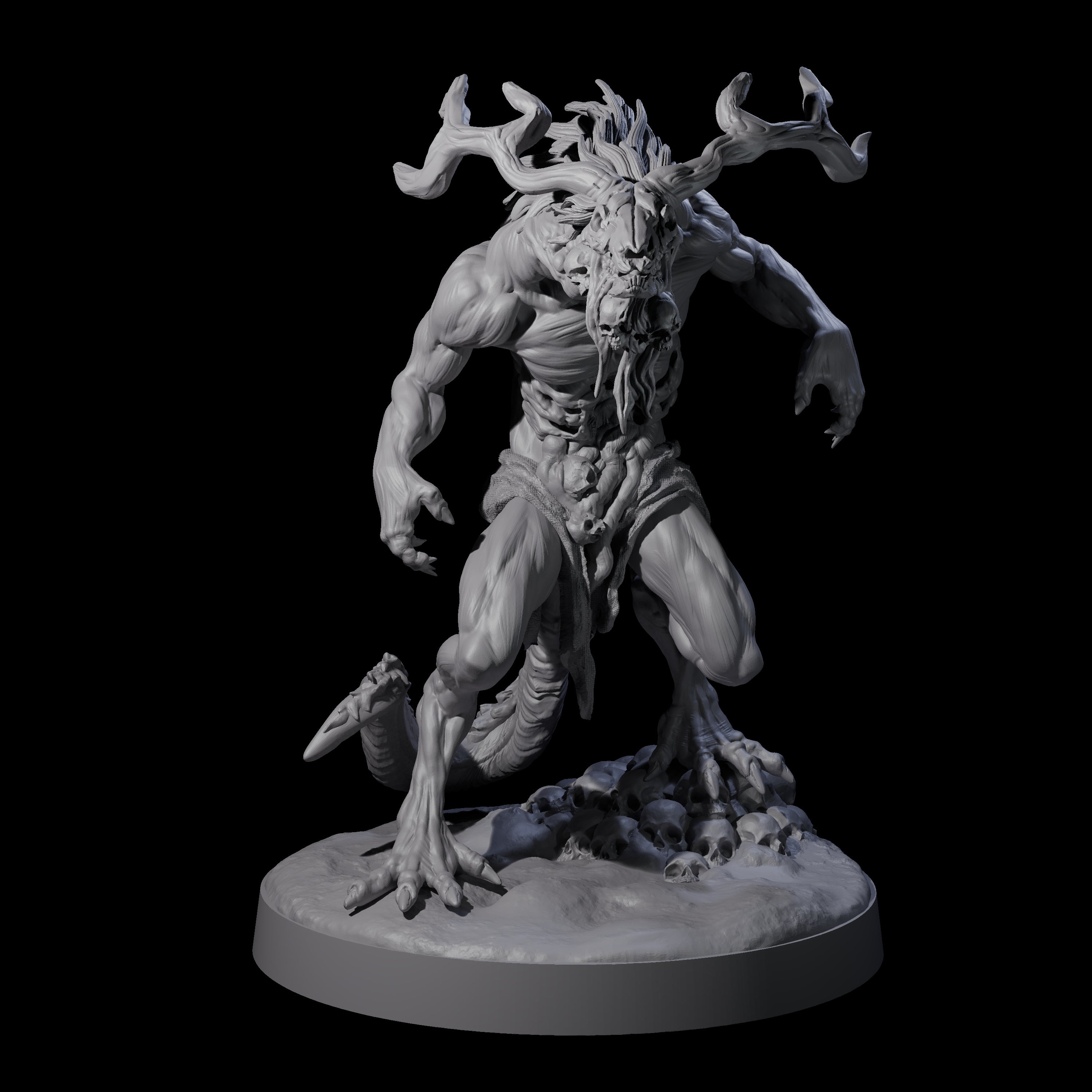 Three Death Wendigos Miniature for Dungeons and Dragons, Pathfinder or other TTRPGs