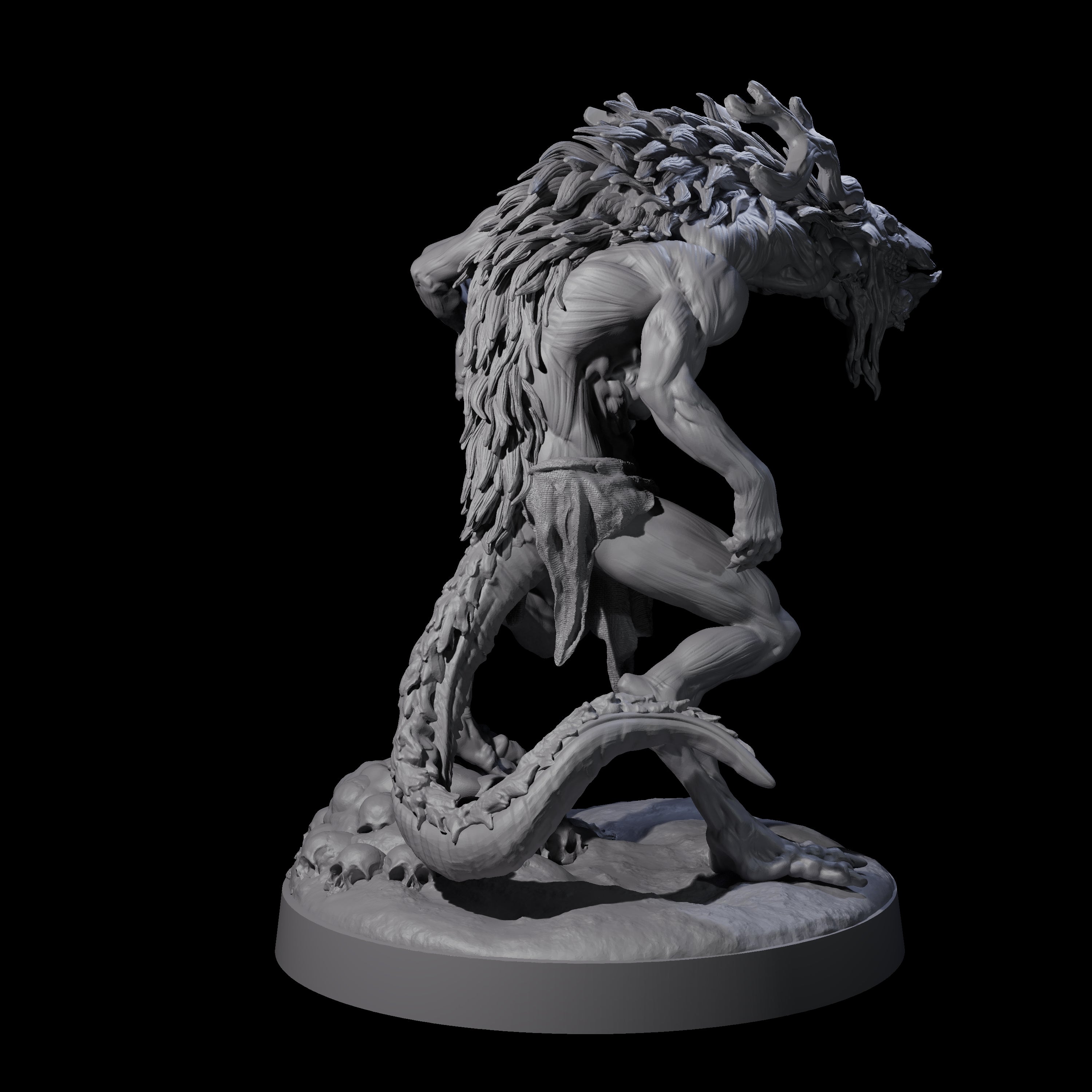 Three Death Wendigos Miniature for Dungeons and Dragons, Pathfinder or other TTRPGs