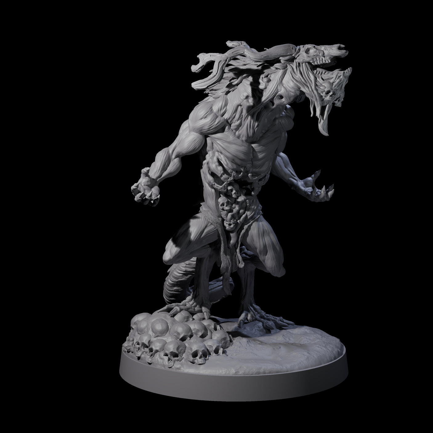 Three Death Wendigos Miniature for Dungeons and Dragons, Pathfinder or other TTRPGs