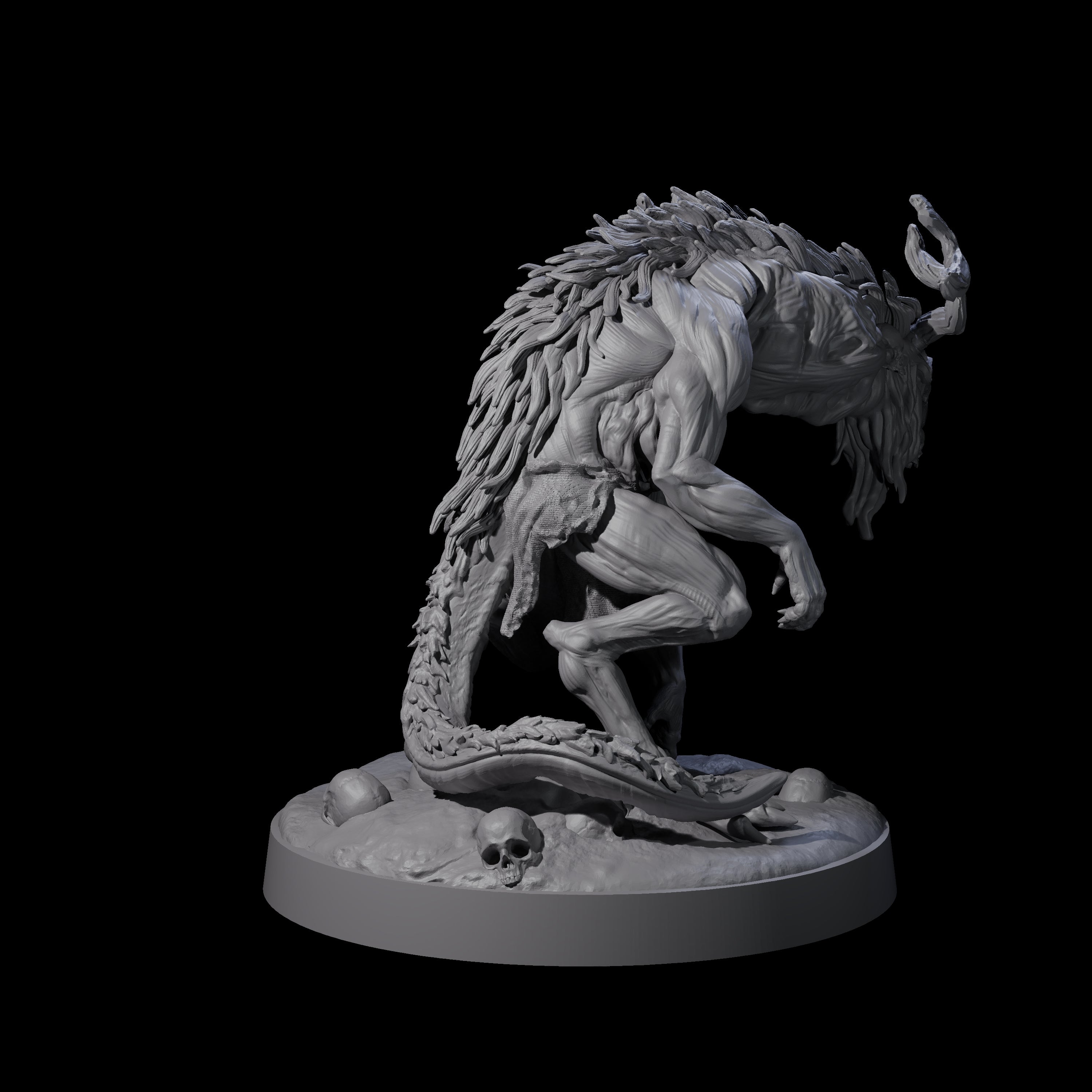 Three Death Wendigos Miniature for Dungeons and Dragons, Pathfinder or other TTRPGs