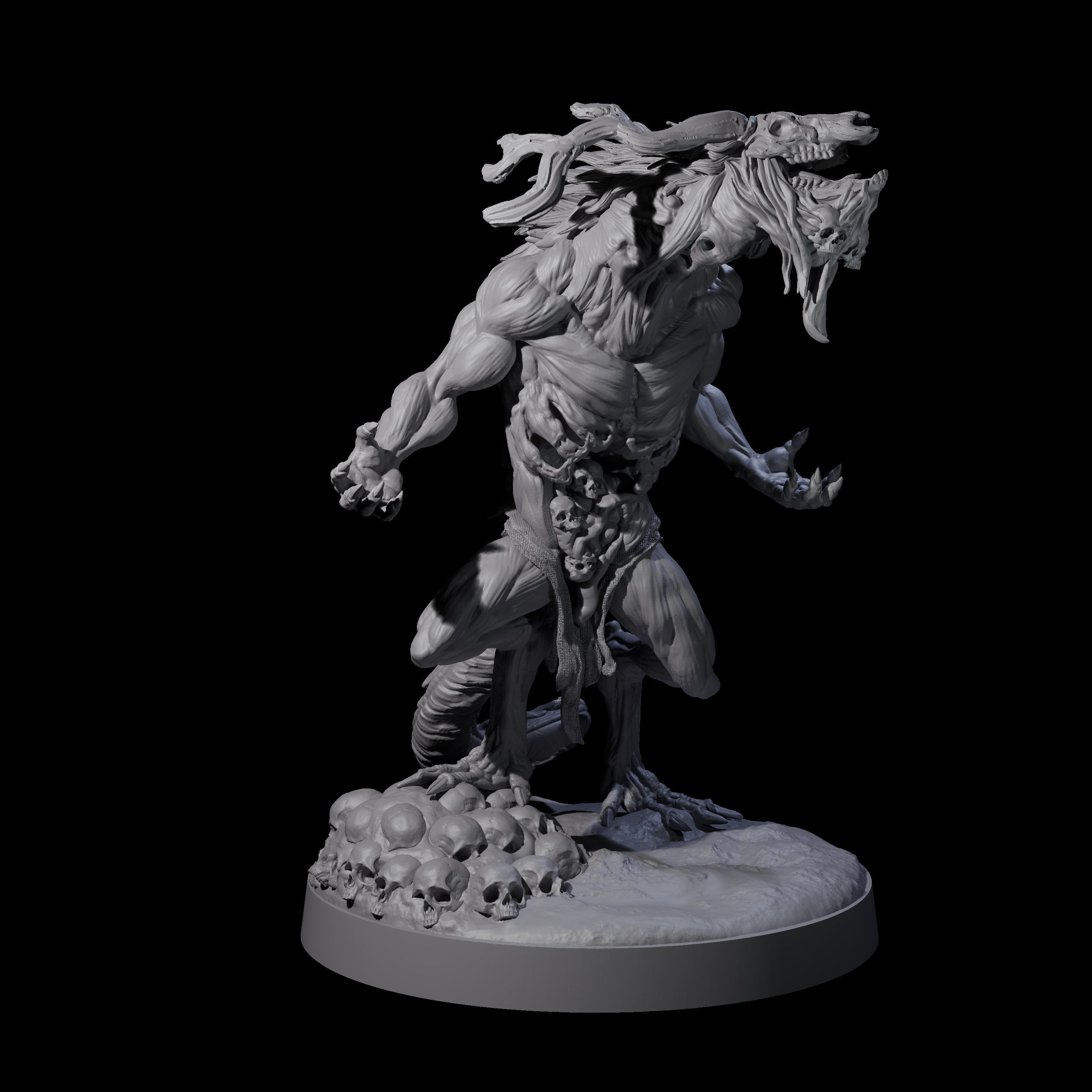 Three Death Wendigos Miniature for Dungeons and Dragons, Pathfinder or other TTRPGs