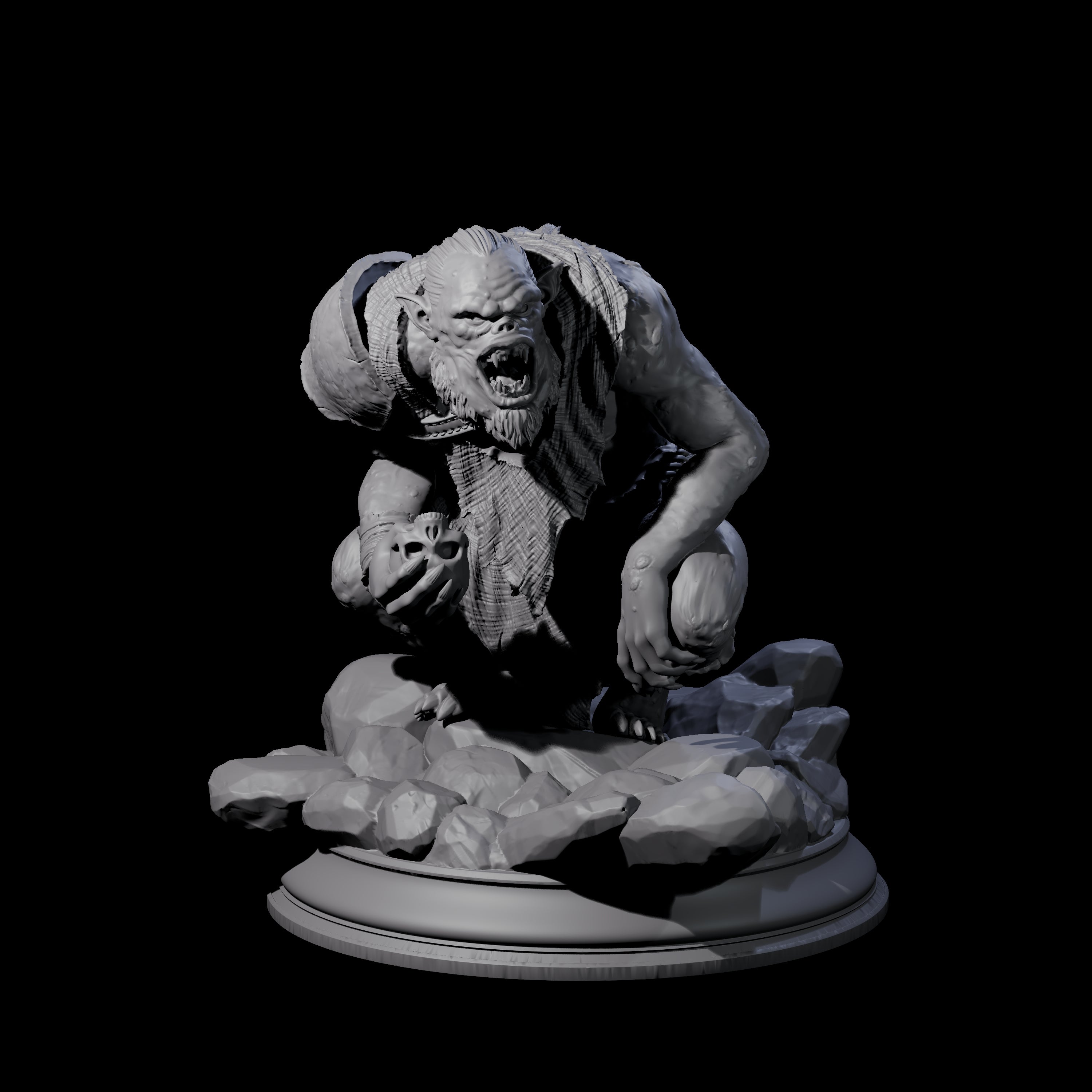 Three Disgusting Troglodytes Miniature for Dungeons and Dragons, Pathfinder or other TTRPGs