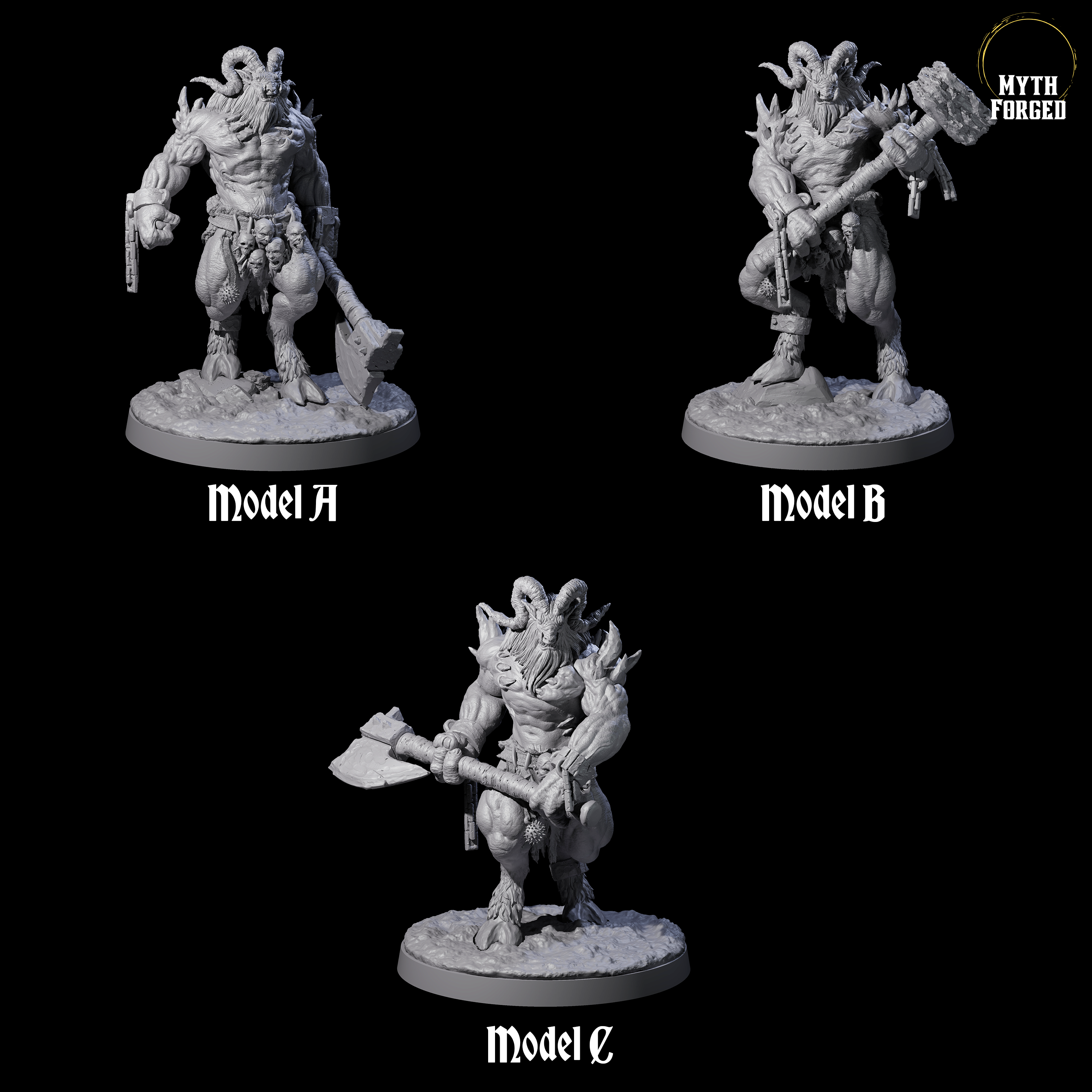 Three Evil Kalavakus Demons Miniature for Dungeons and Dragons, Pathfinder or other TTRPGs
