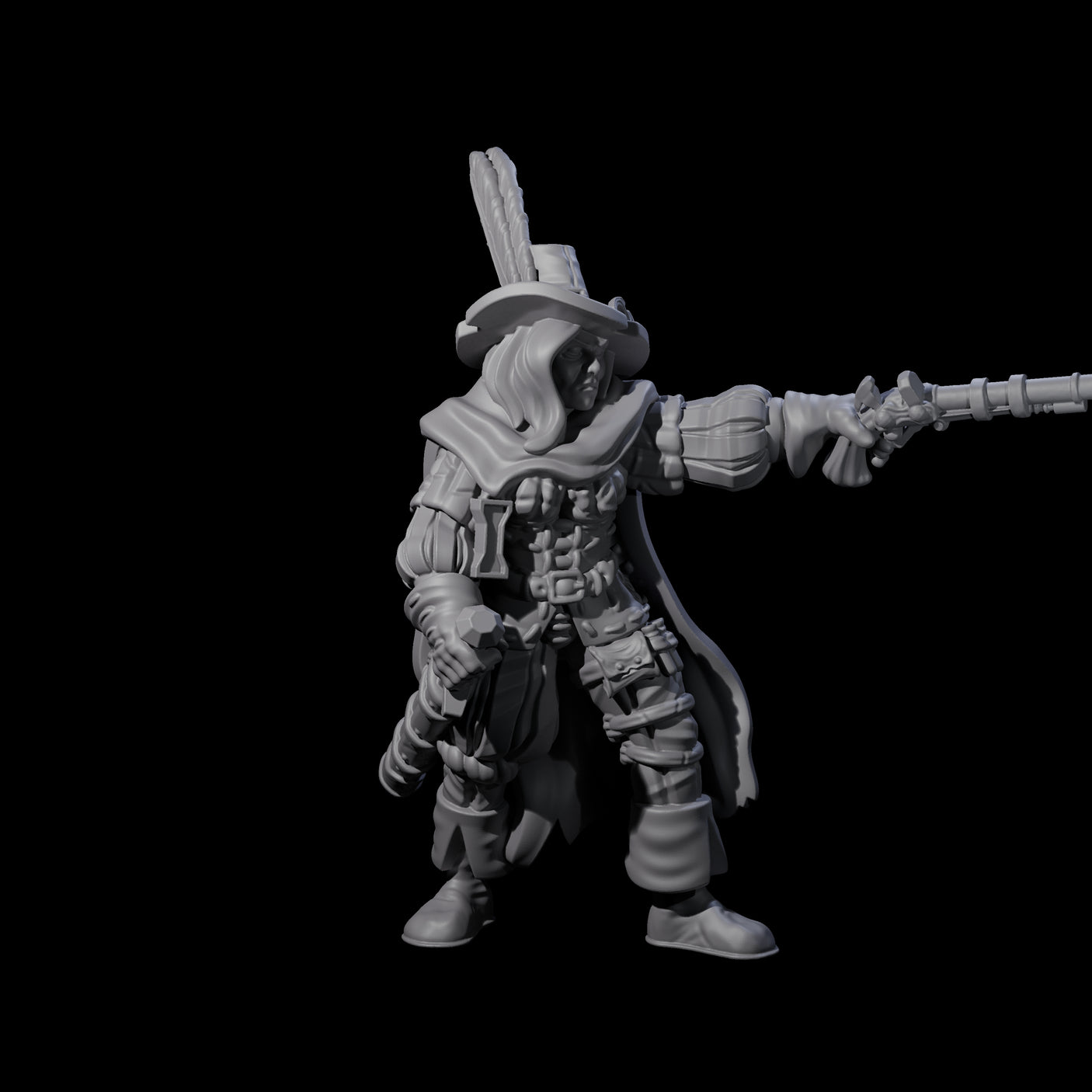 Three Female Inquisition Hunters Miniature for Dungeons and Dragons, Pathfinder or other TTRPGs