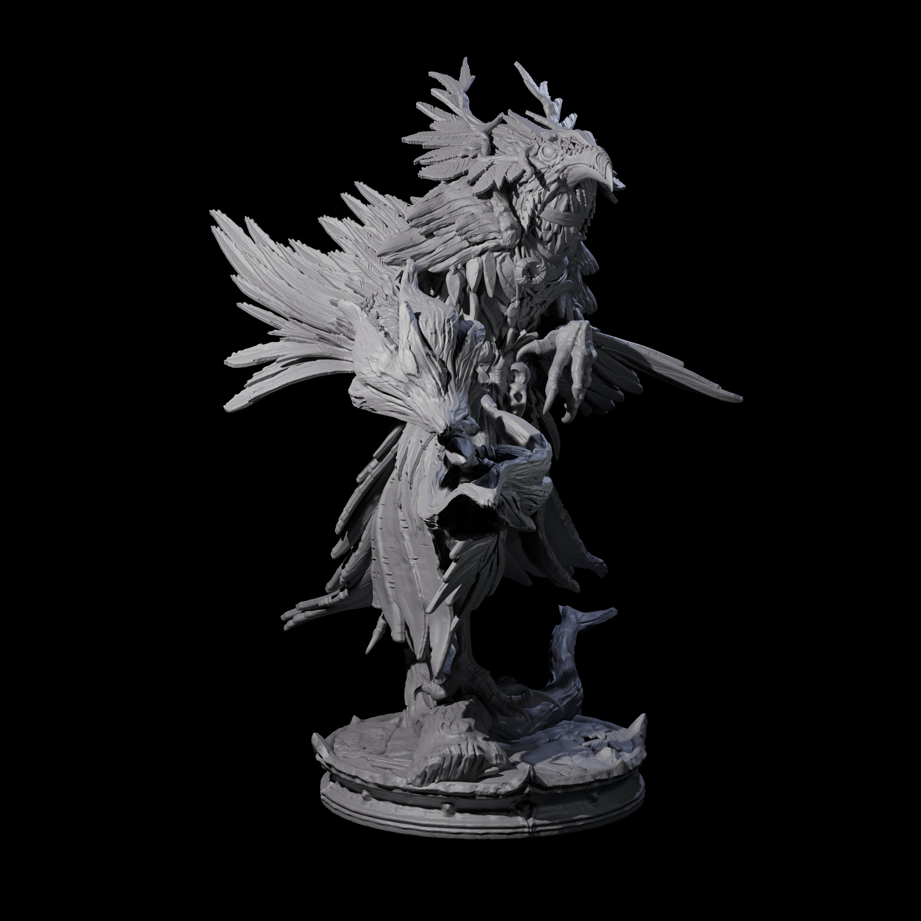 Three Feral Raven Druids Miniature for Dungeons and Dragons, Pathfinder or other TTRPGs