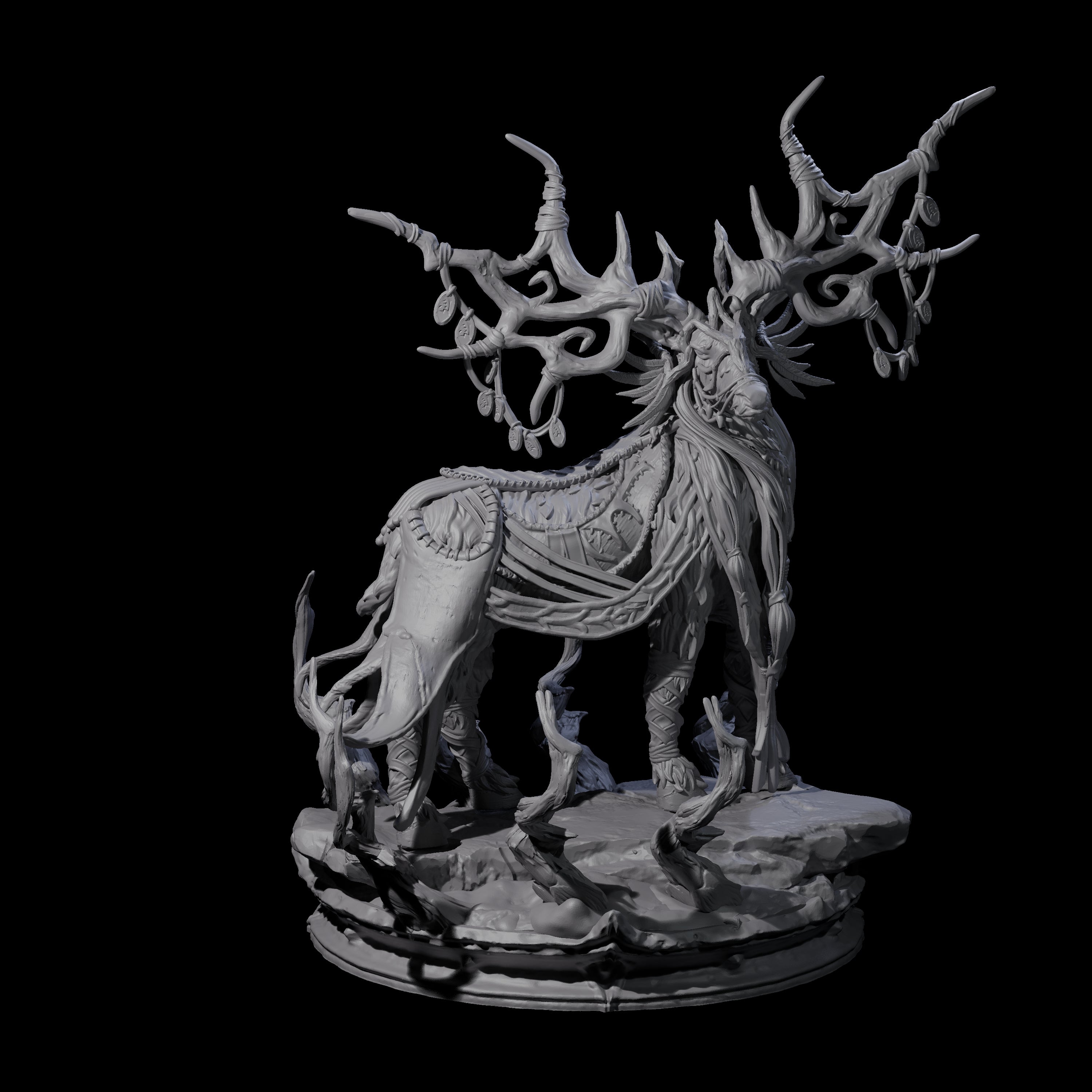 Three Feral Stag Druids Miniature for Dungeons and Dragons, Pathfinder or other TTRPGs