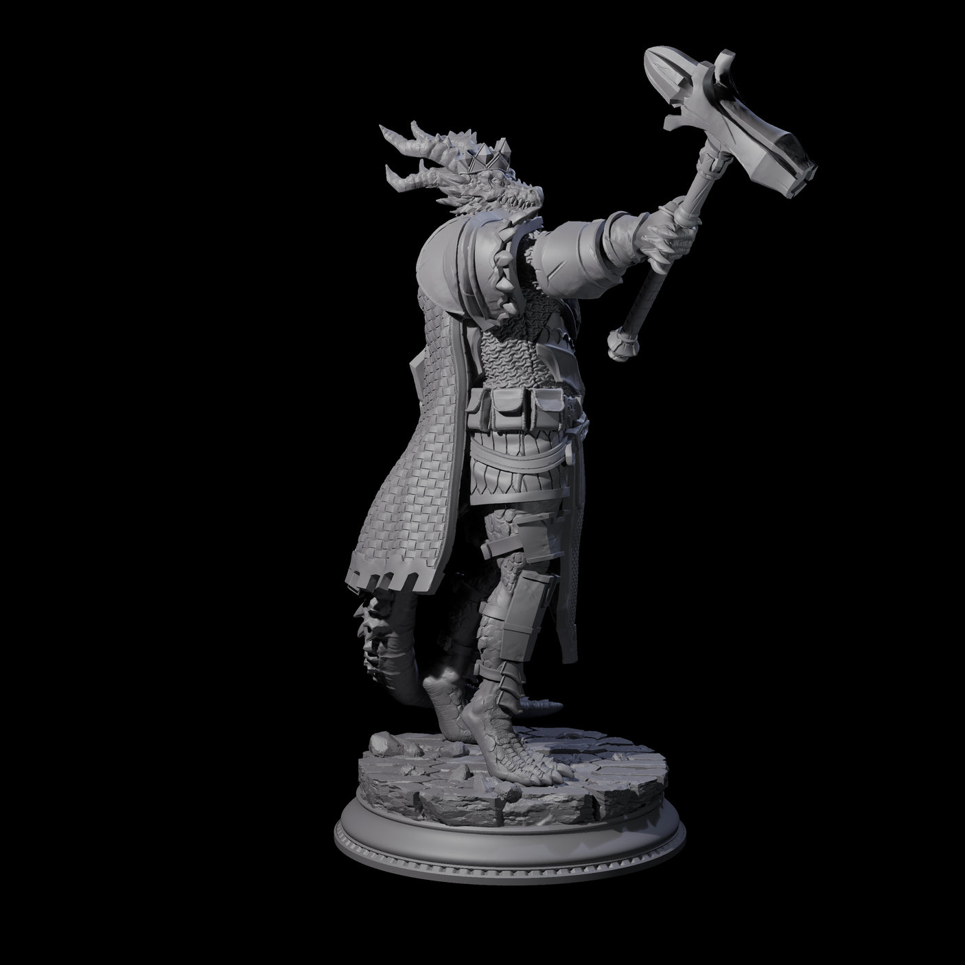 Three Fighting Dragonborn Dragonguard Miniature for Dungeons and Dragons, Pathfinder or other TTRPGs