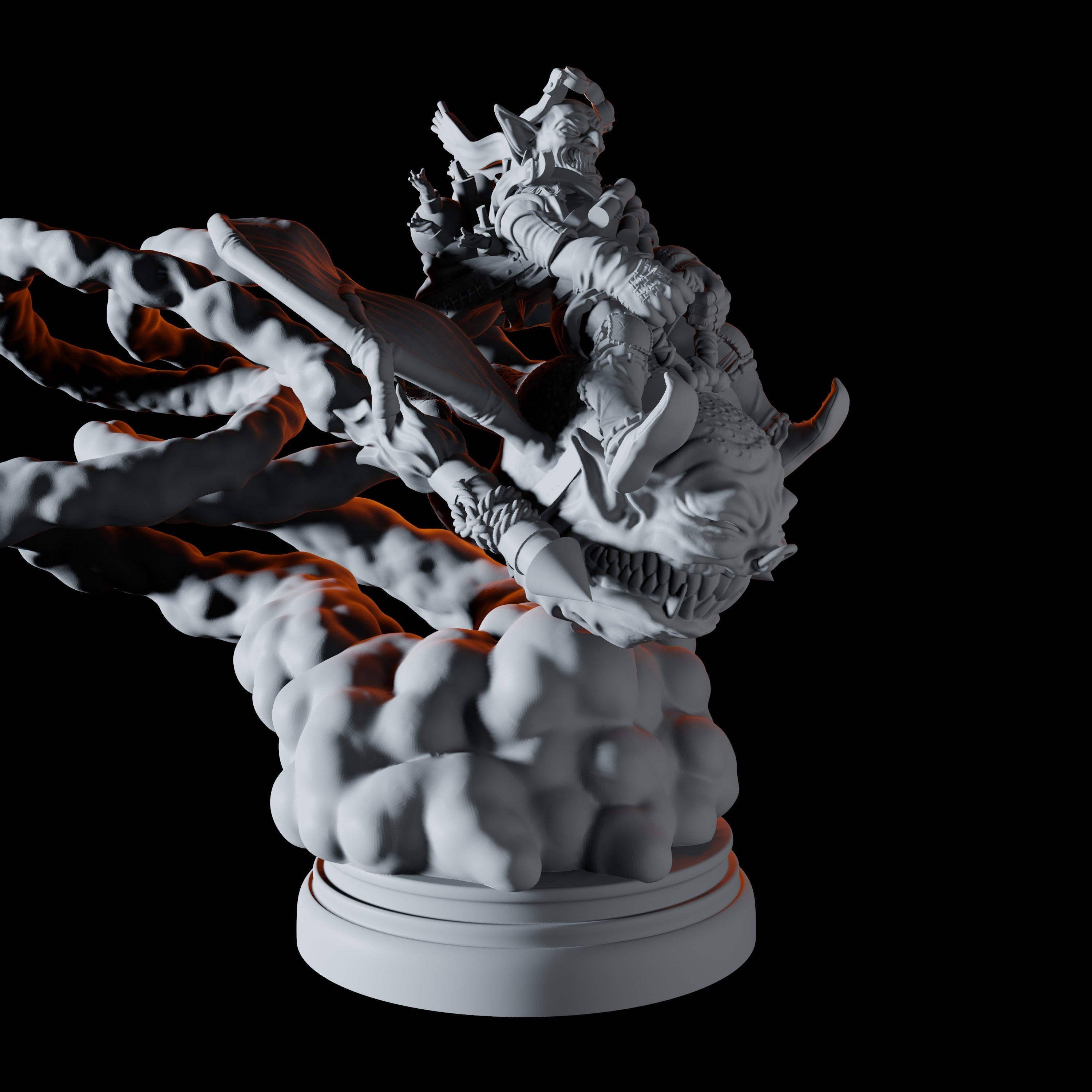 Three Flying Goblin Bombardiers Miniature for Dungeons and Dragons, Pathfinder or other TTRPGs