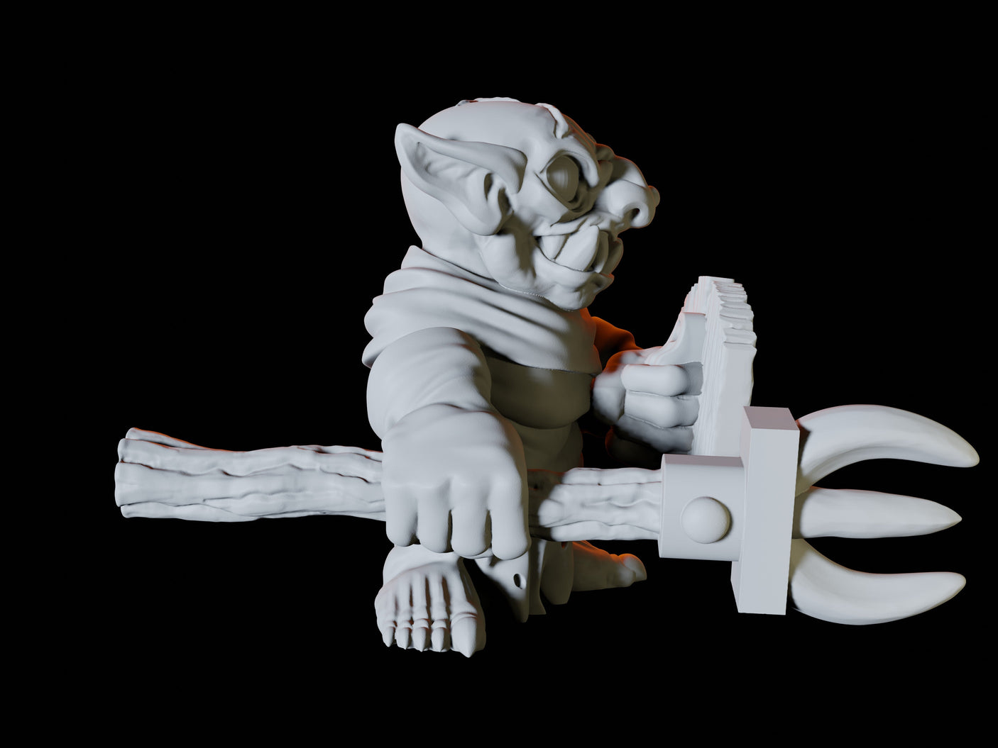 Three Goblin Shepherds Miniature for Dungeons and Dragons, Pathfinder or other TTRPGs