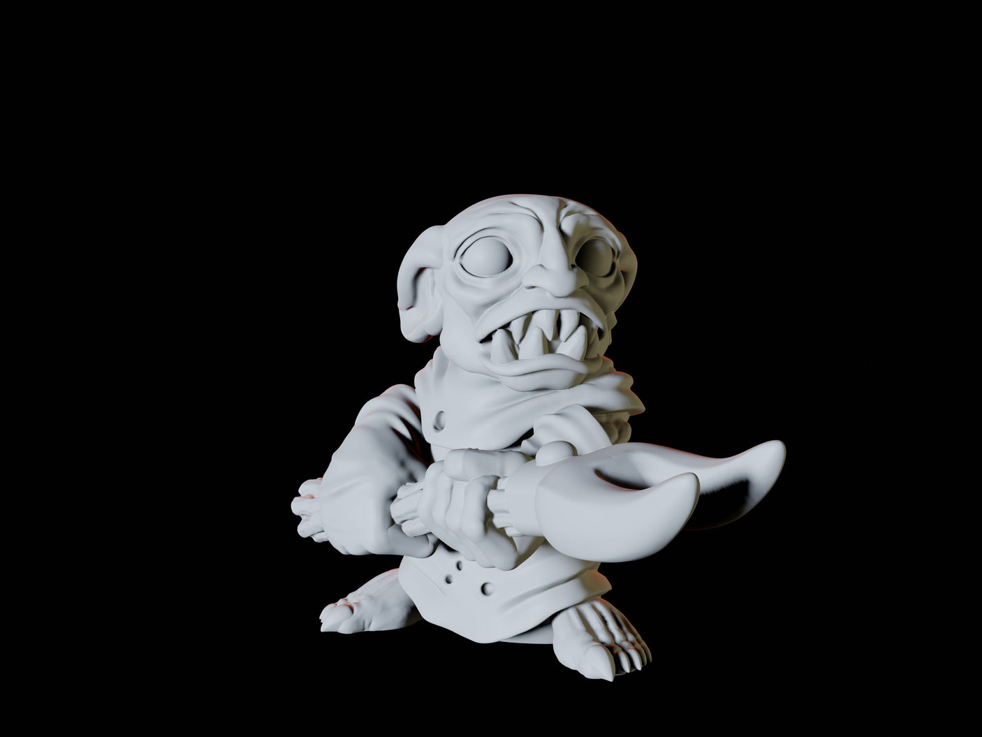 Three Goblin Shepherds Miniature for Dungeons and Dragons, Pathfinder or other TTRPGs