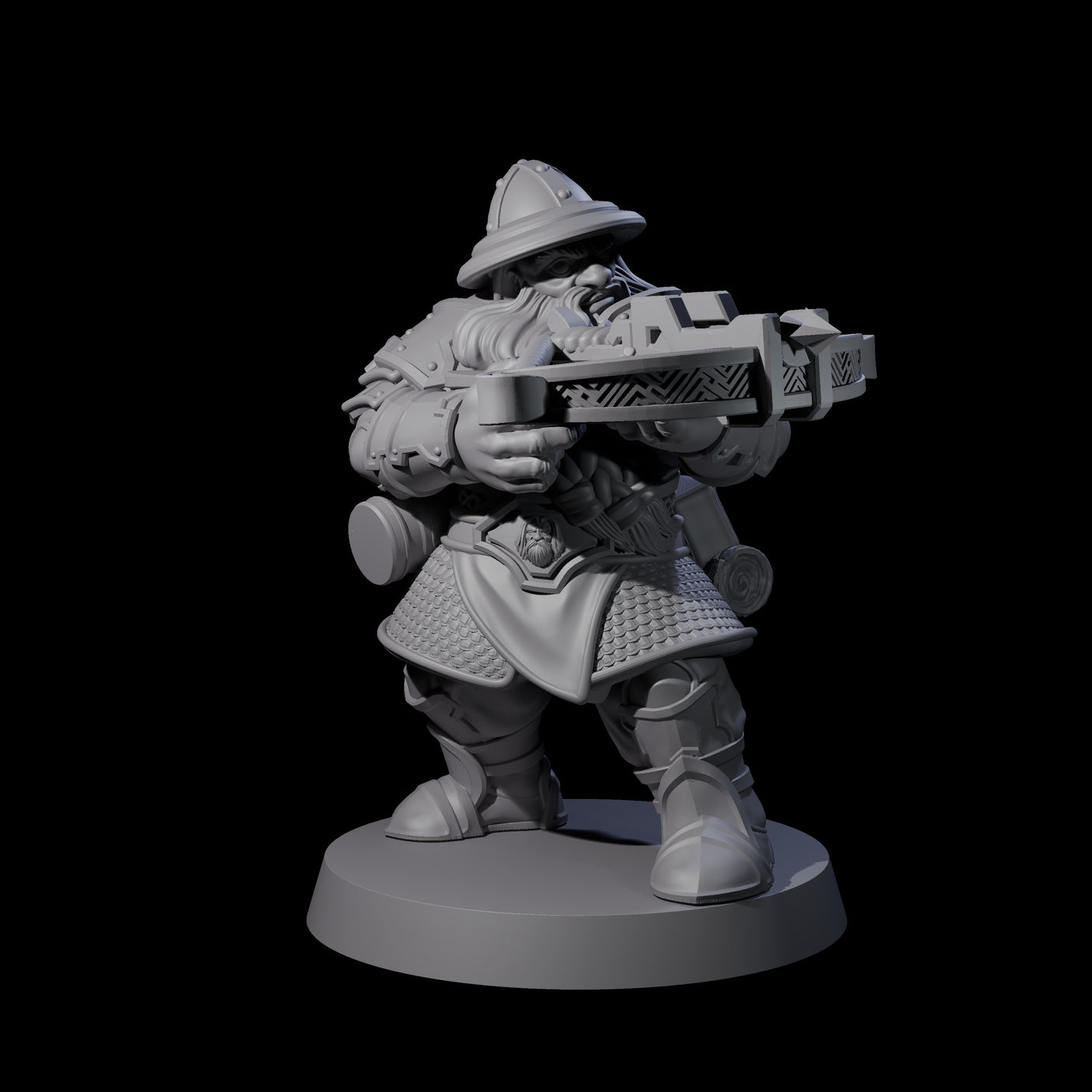 Three Grand Dwarf Crossbowmen Miniature for Dungeons and Dragons, Pathfinder or other TTRPGs