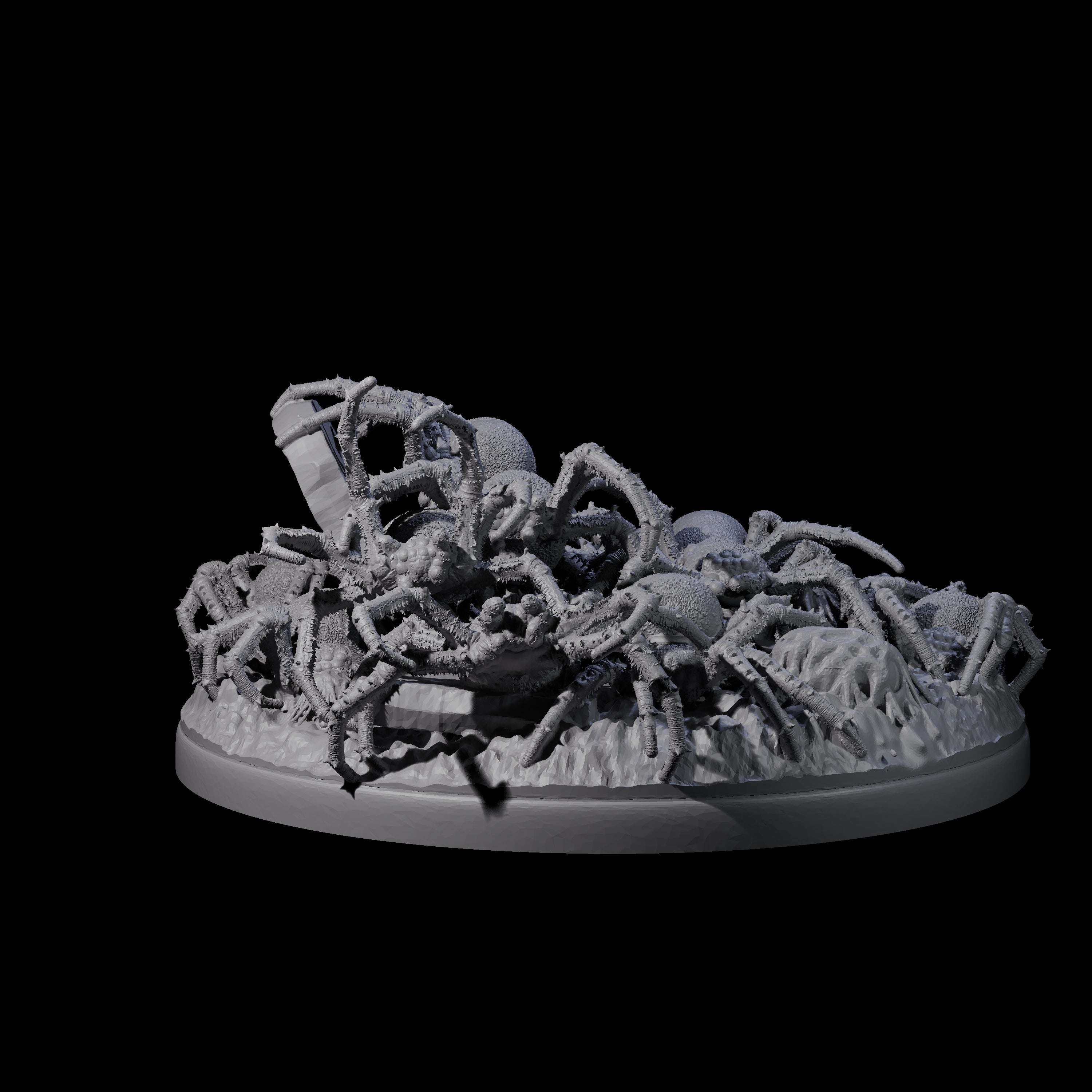 Three Grim Spider Swarms Miniature for Dungeons and Dragons, Pathfinder or other TTRPGs