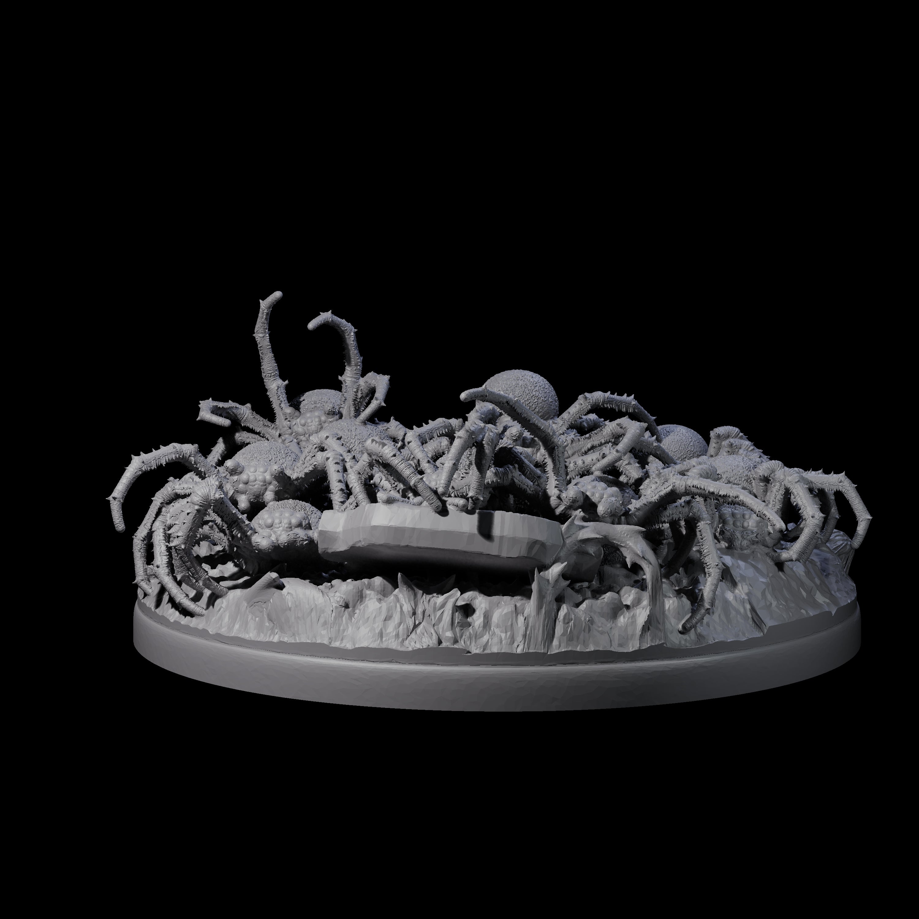 Three Grim Spider Swarms Miniature for Dungeons and Dragons, Pathfinder or other TTRPGs