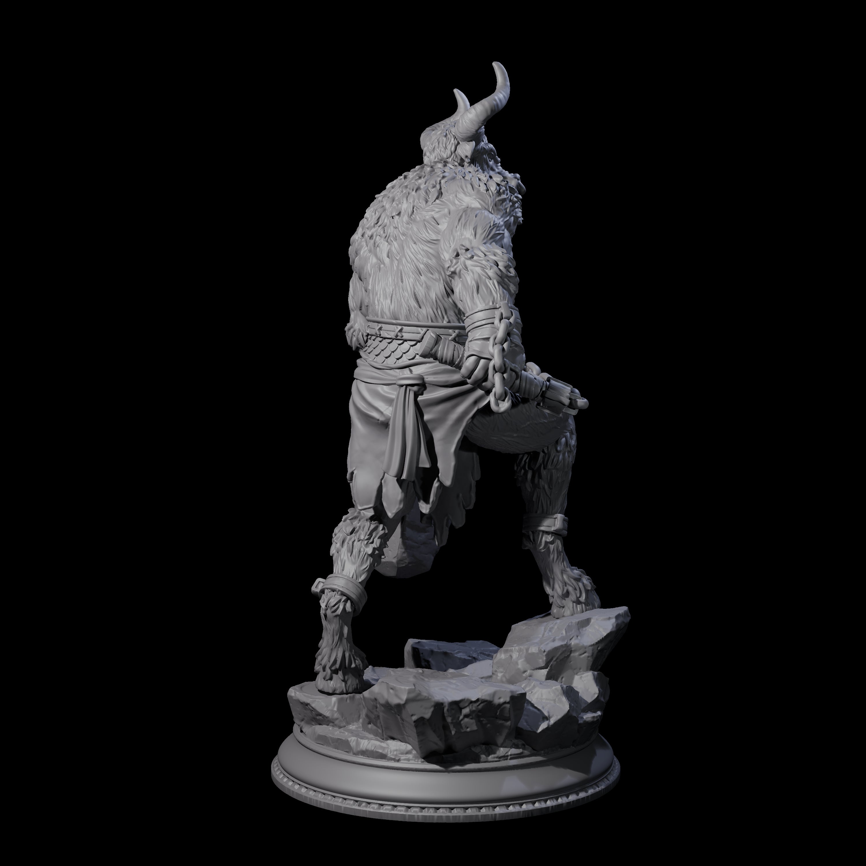 Three Grizzly Minotaur Warriors Miniature for Dungeons and Dragons, Pathfinder or other TTRPGs