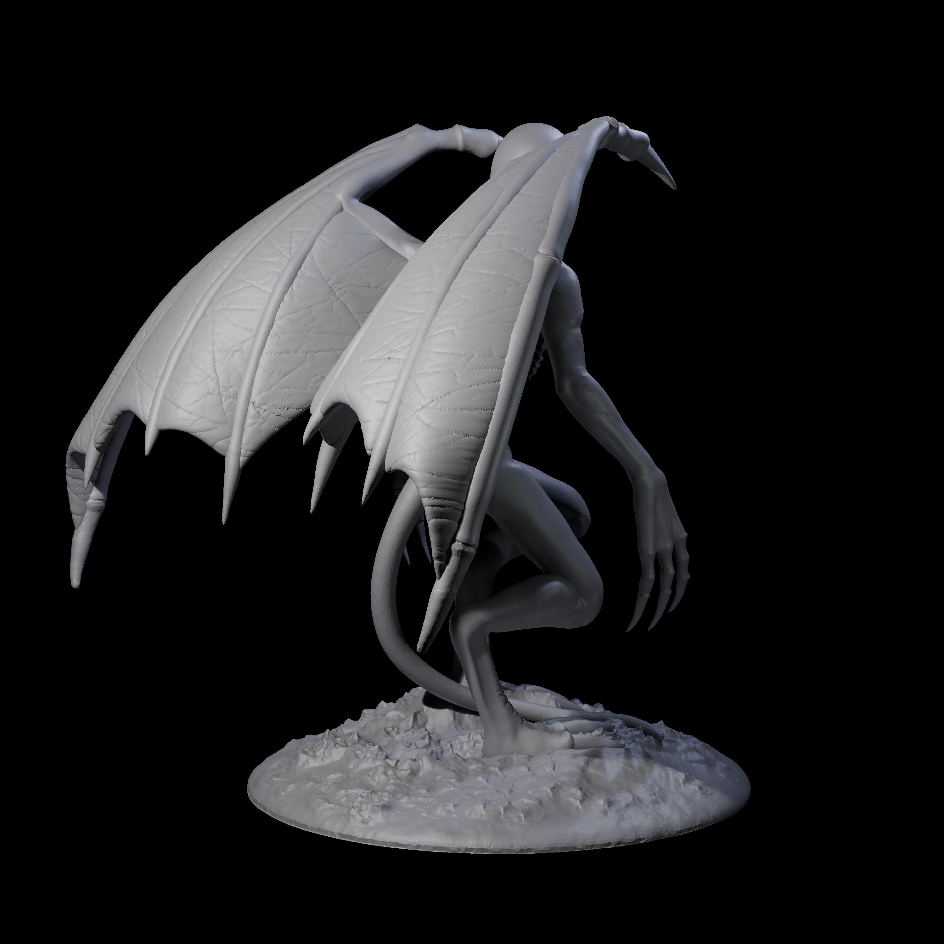 Three Haunting Nightgaunts Miniature for Dungeons and Dragons, Pathfinder or other TTRPGs